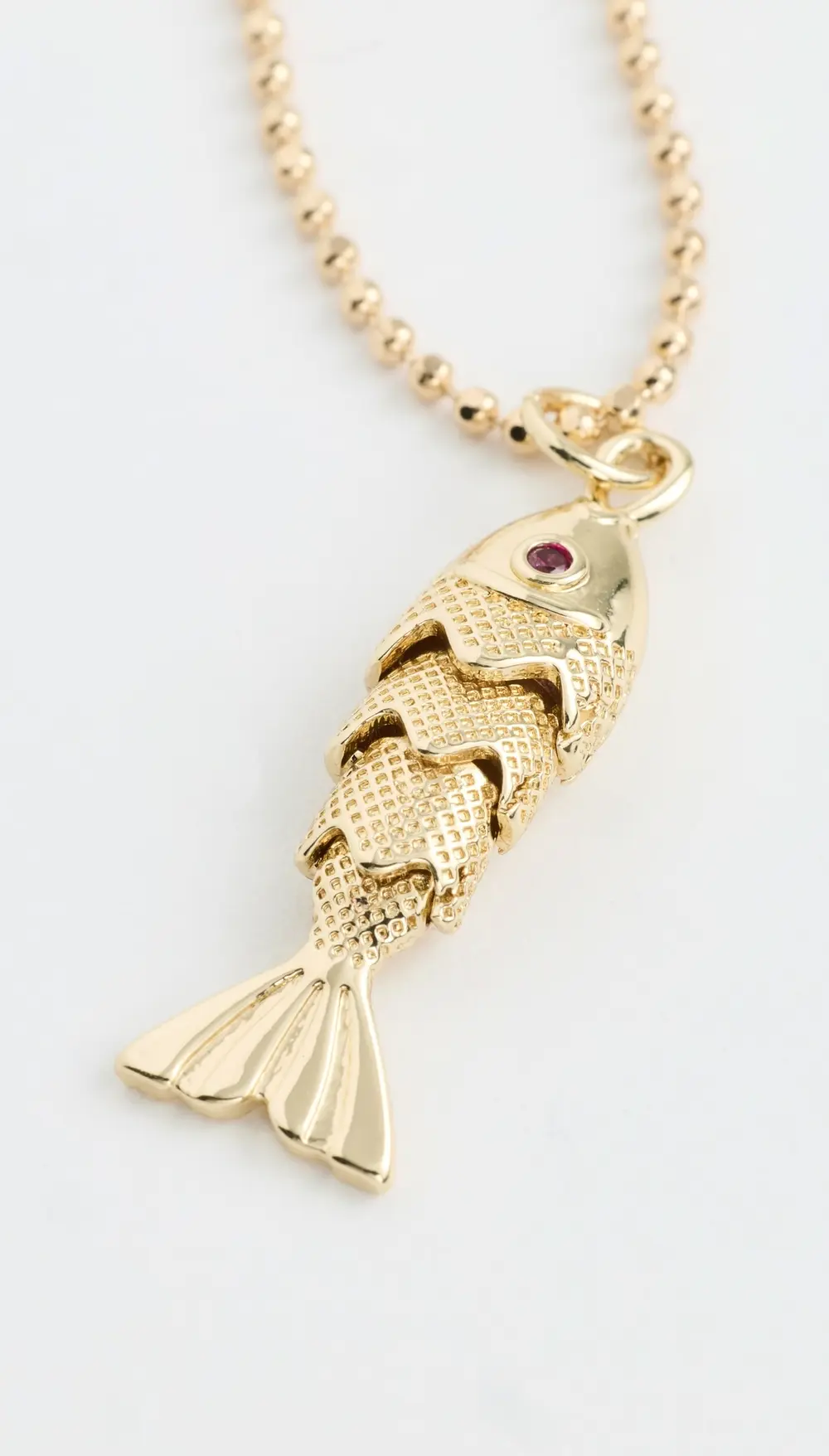 Alexa Leigh Gold Fish Ball Chain Necklace