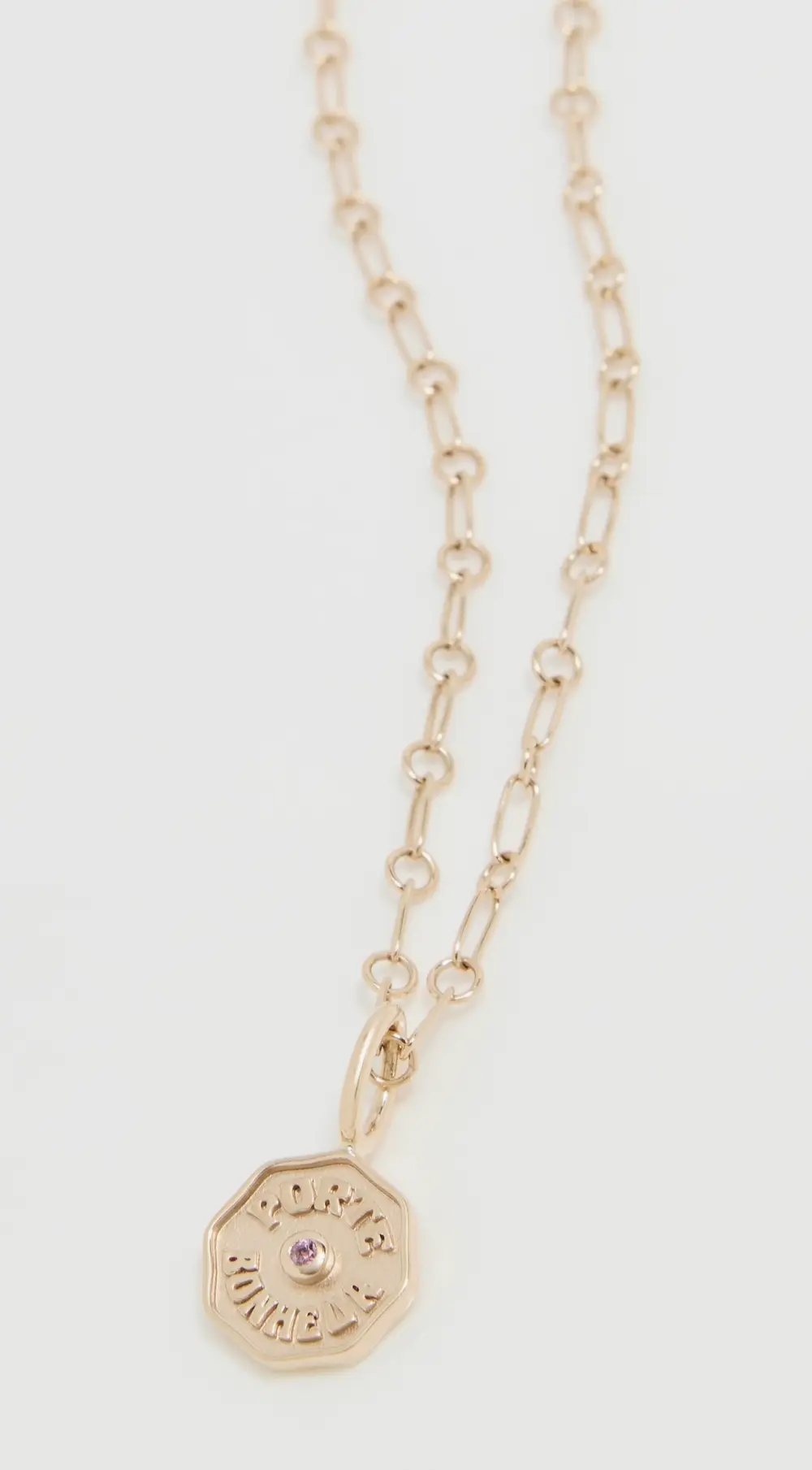 Marlo Laz Wee Porte Bonheur Charm On Multi Link Necklace