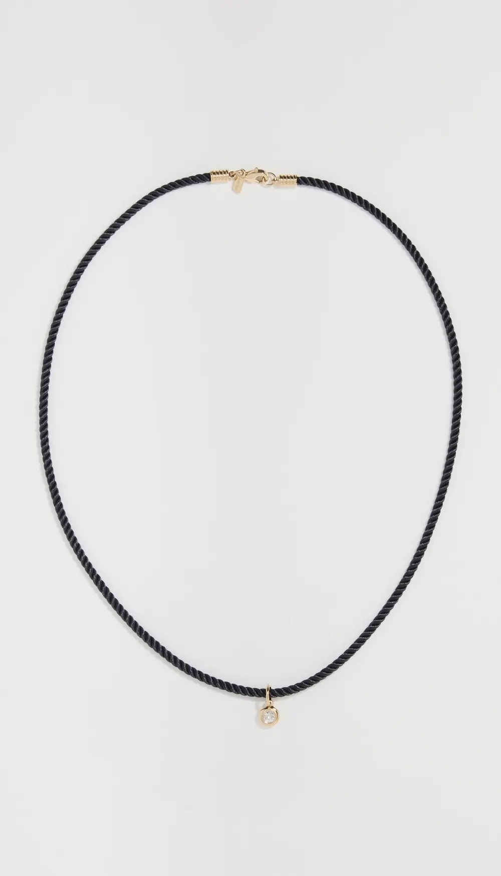 EF Collection 14k Diamond Pillow Cord Necklace 2.5mm