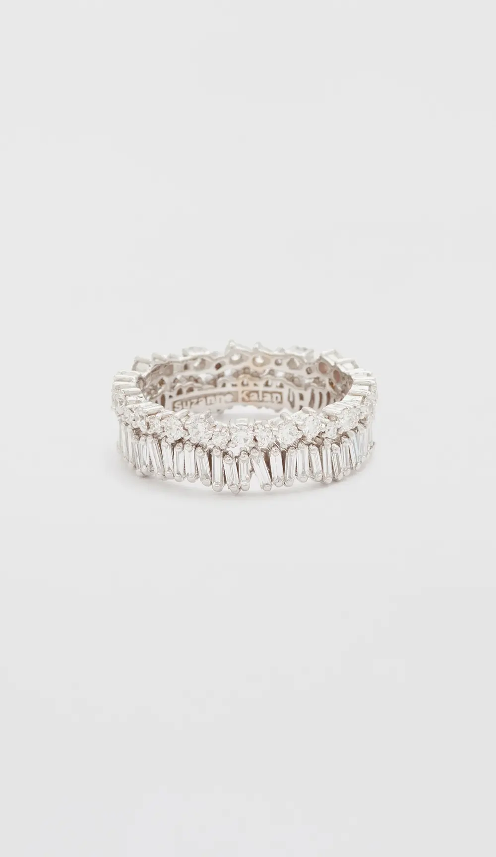 Suzanne Kalan 18k Fireworks Gold Diamond Double Band Ring