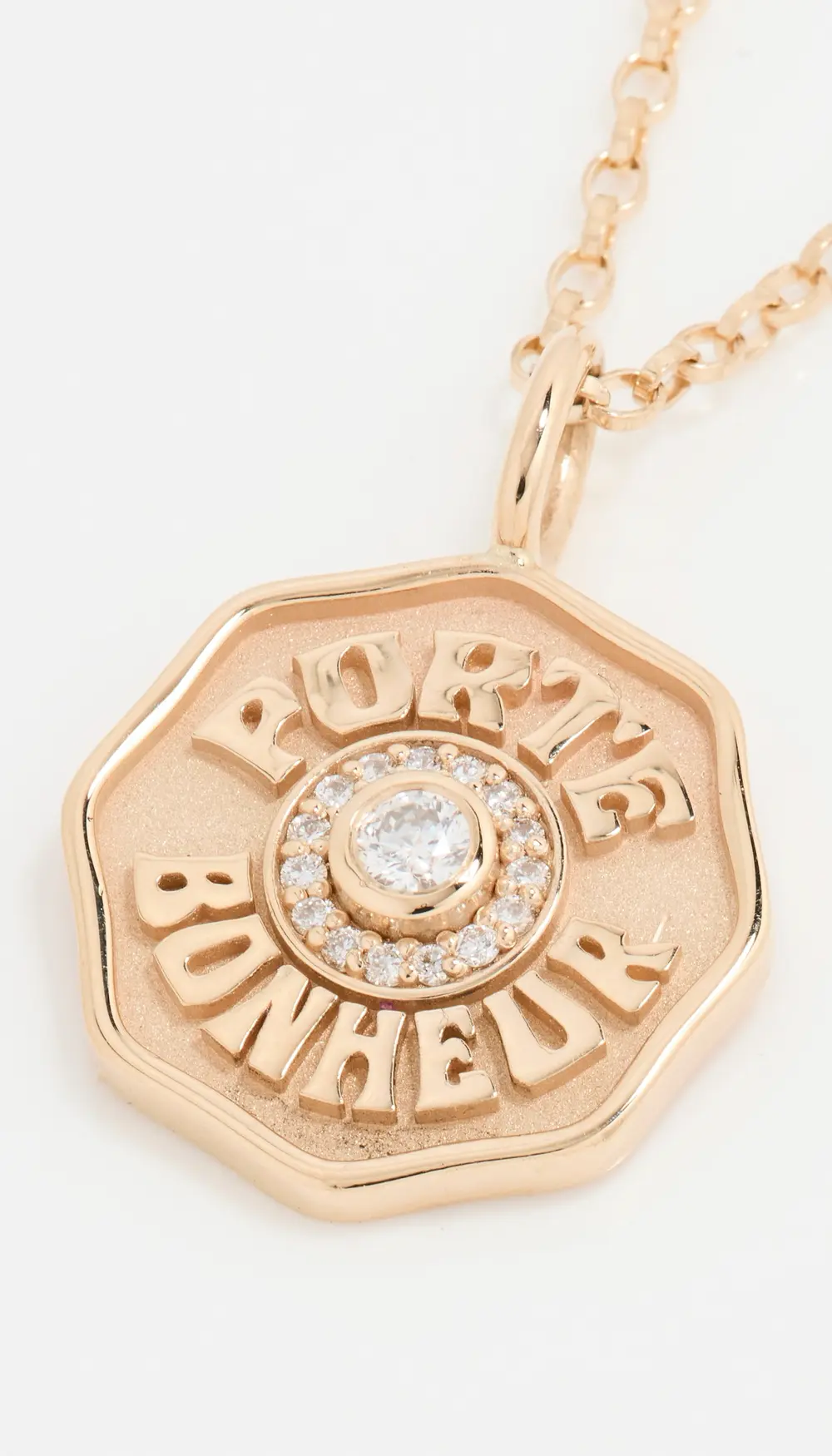 Marlo Laz Mini PB Diamond Halo Necklace