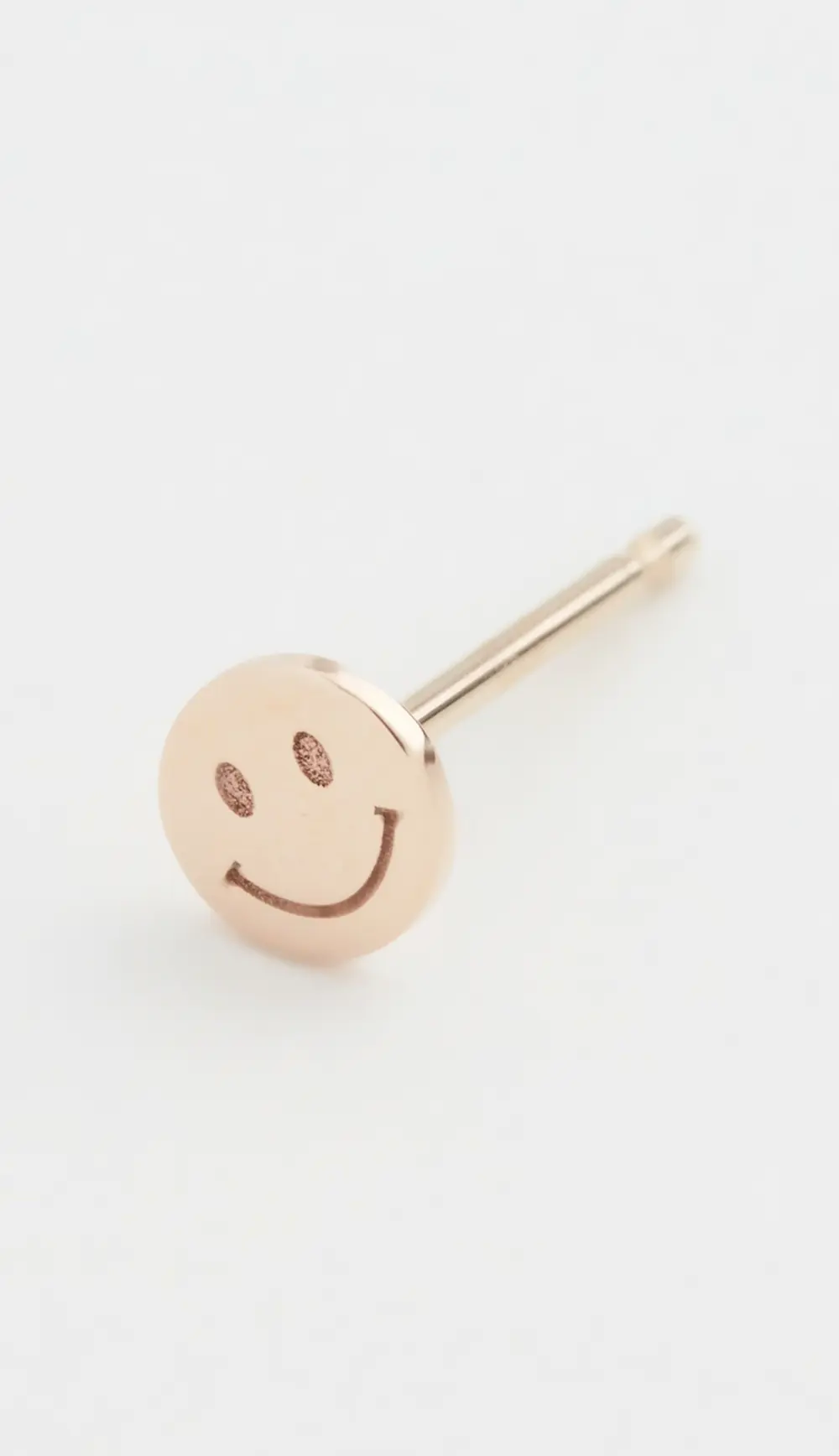 Zoe Chicco 14k Gold Single Itty Bitty Smiley Face Stud
