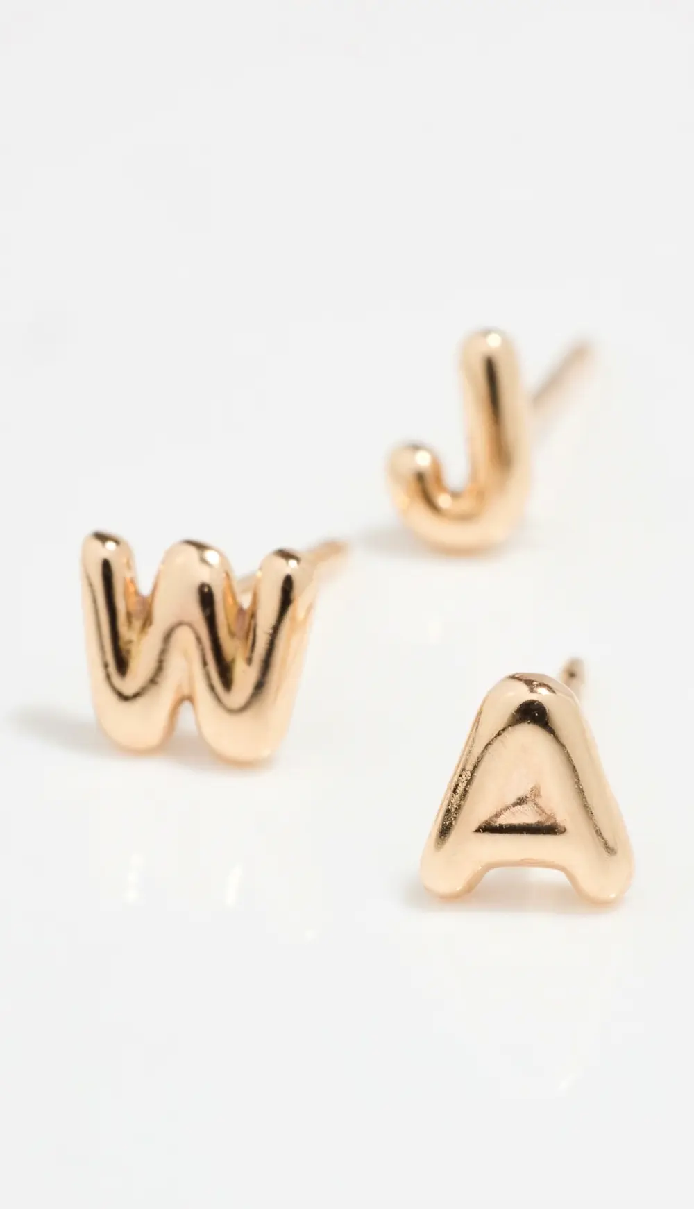 Ariel Gordon Jewelry 14k Mini Helium Initial Stud Earring