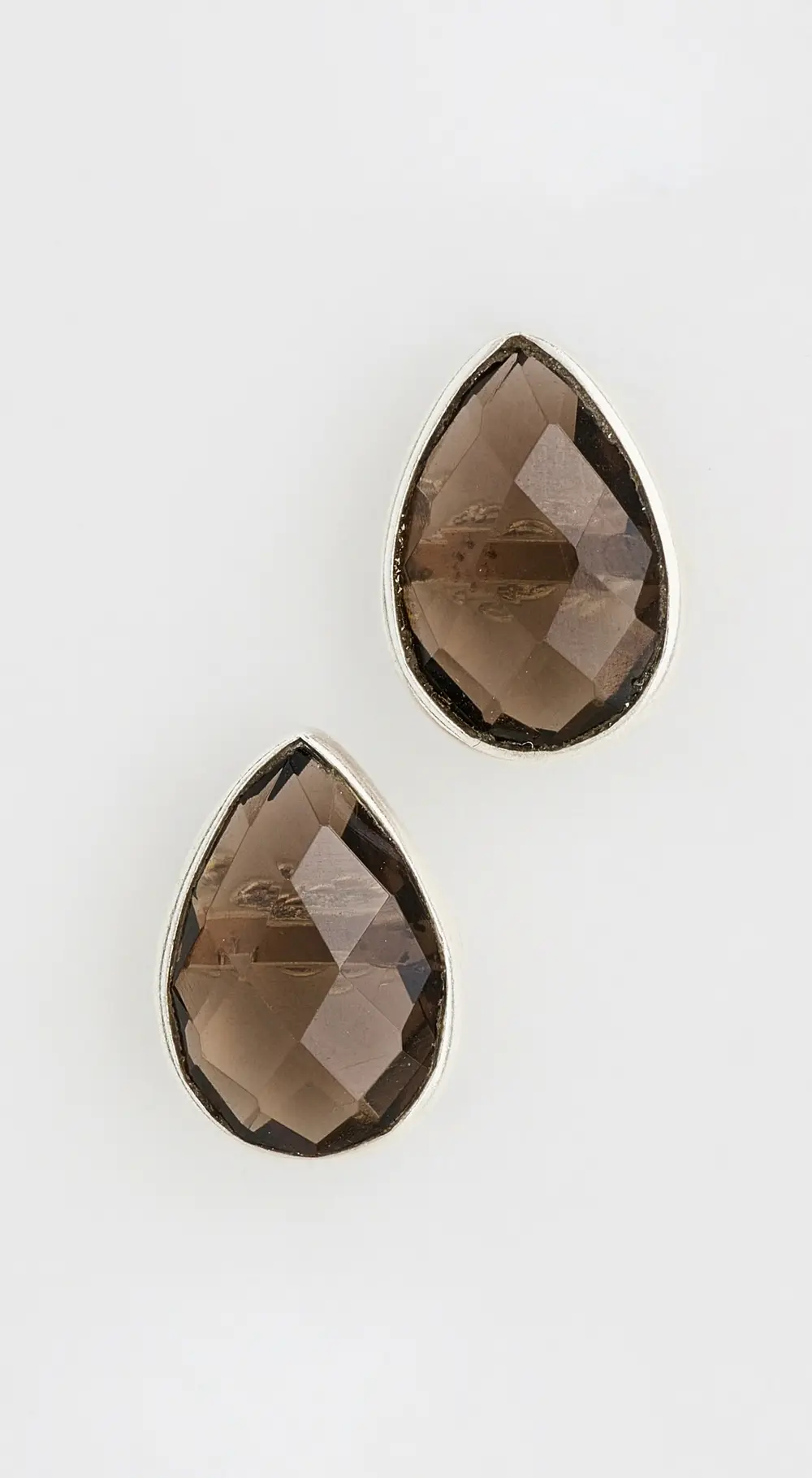 SHASHI Benington Smokey Quartz Studs