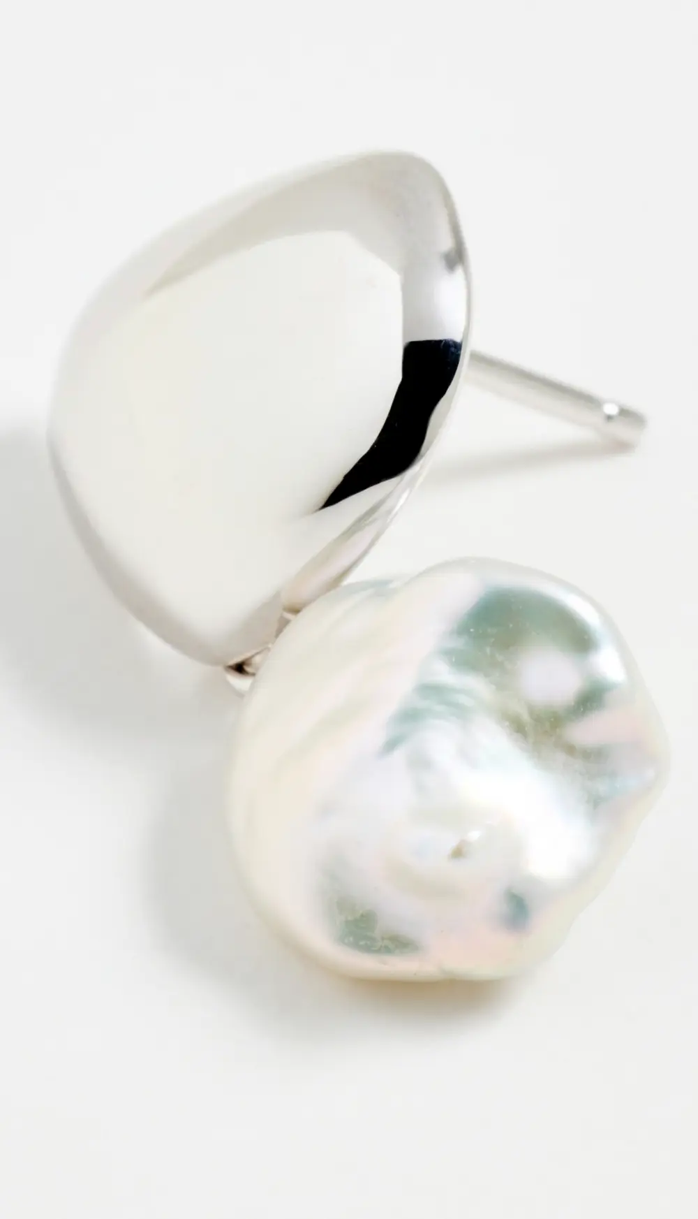 SHASHI Silver Pearl Drop Earrings