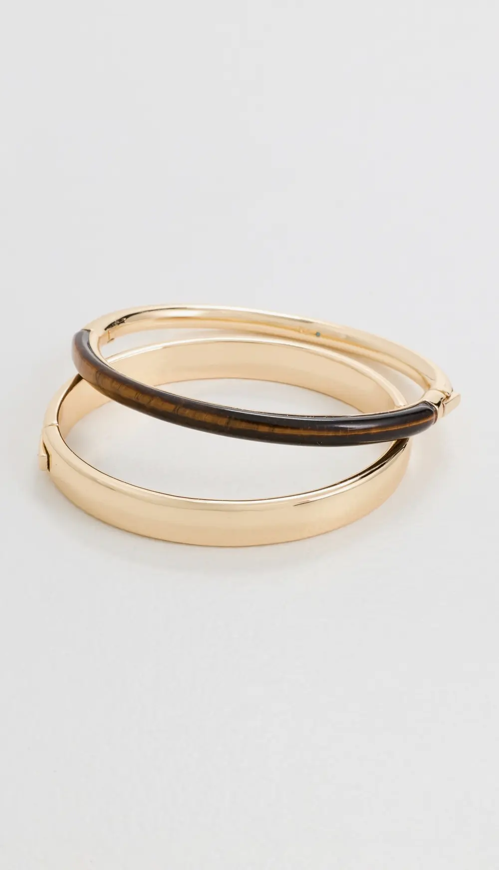 Roxanne Assoulin Semi Stone and Small Puffy Hinged Cuff Set