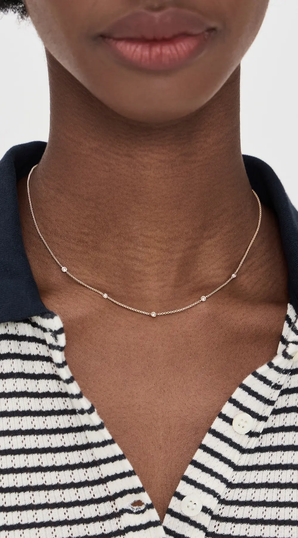 Zoe Chicco 14k Gold Floating Diamond Box Chain Necklace