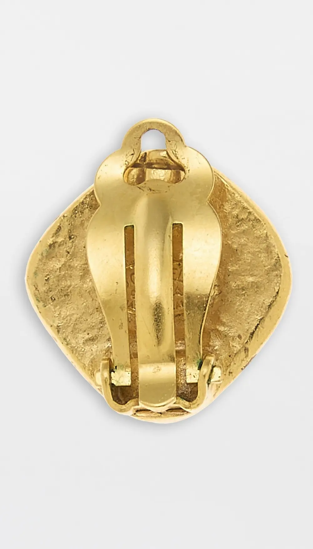 What Goes Around Comes Around Chanel Gold Stone On Diamond Earrings