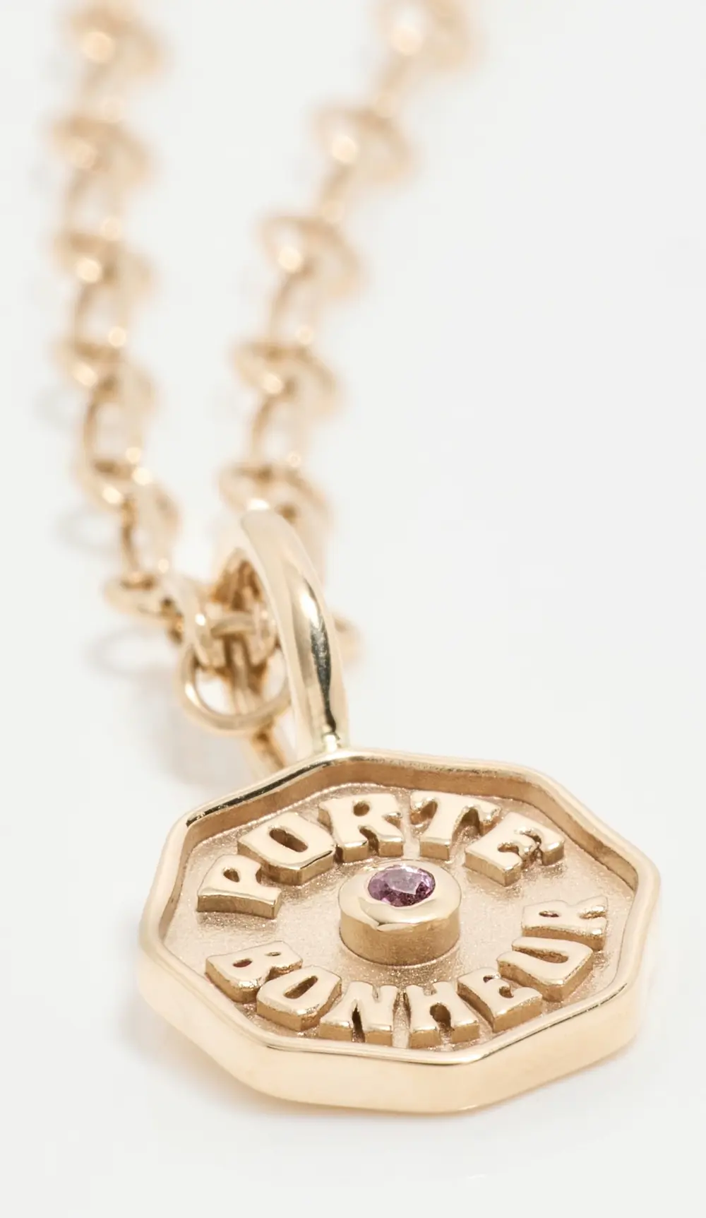 Marlo Laz Wee Porte Bonheur Charm On Multi Link Necklace