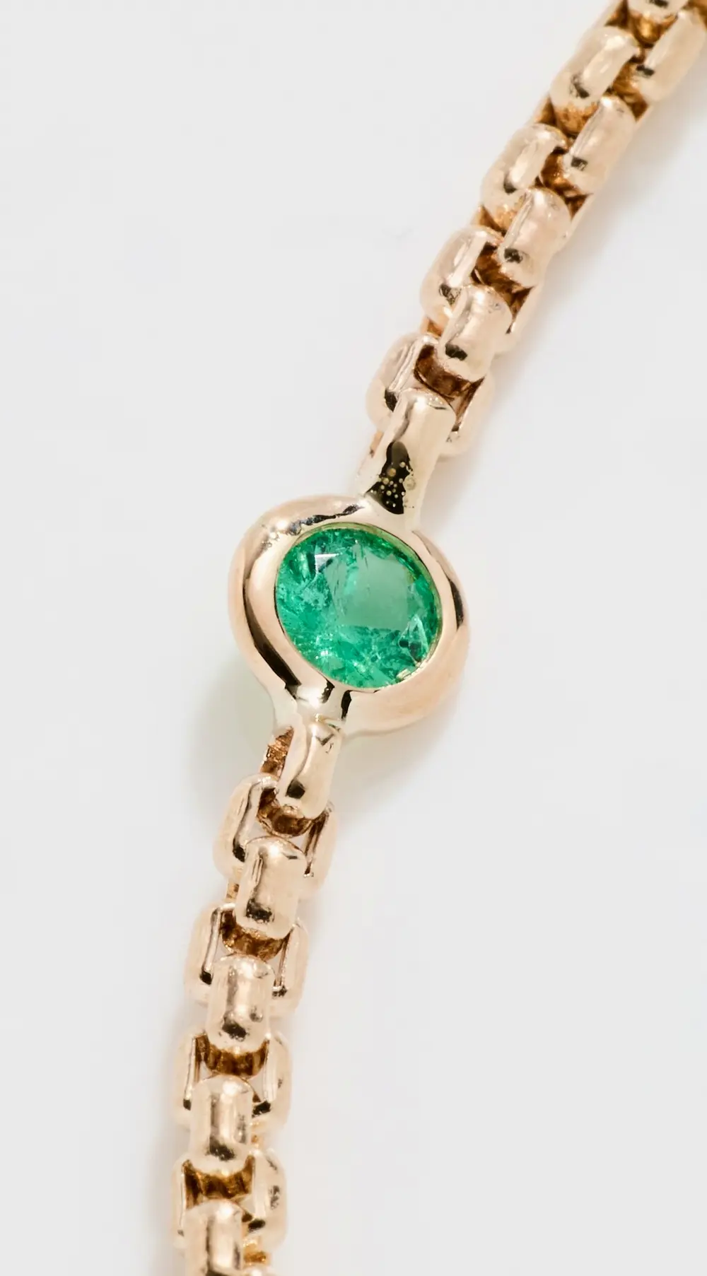 Zoe Chicco 14k Gold Floating Emerald Bracelet