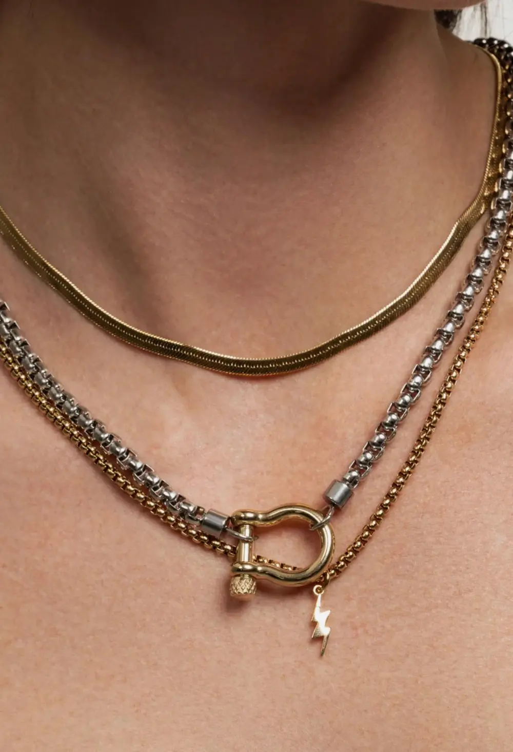 Herradura Snake Layered Necklace Set