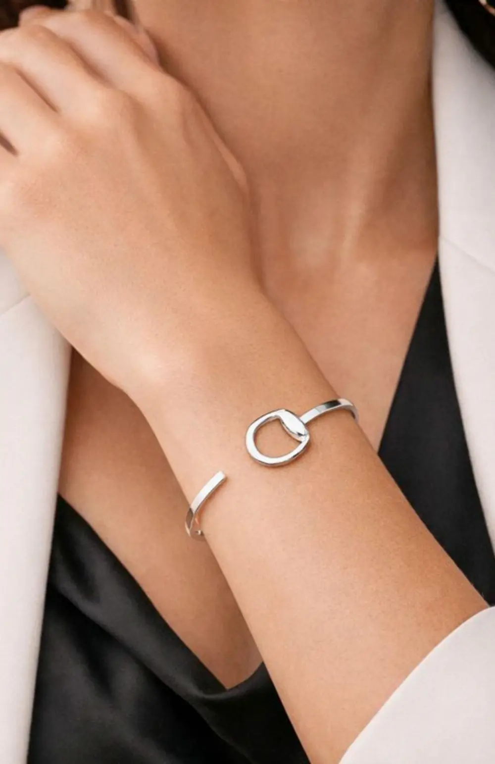 Hollis Bit Cuff Bracelet - Silver