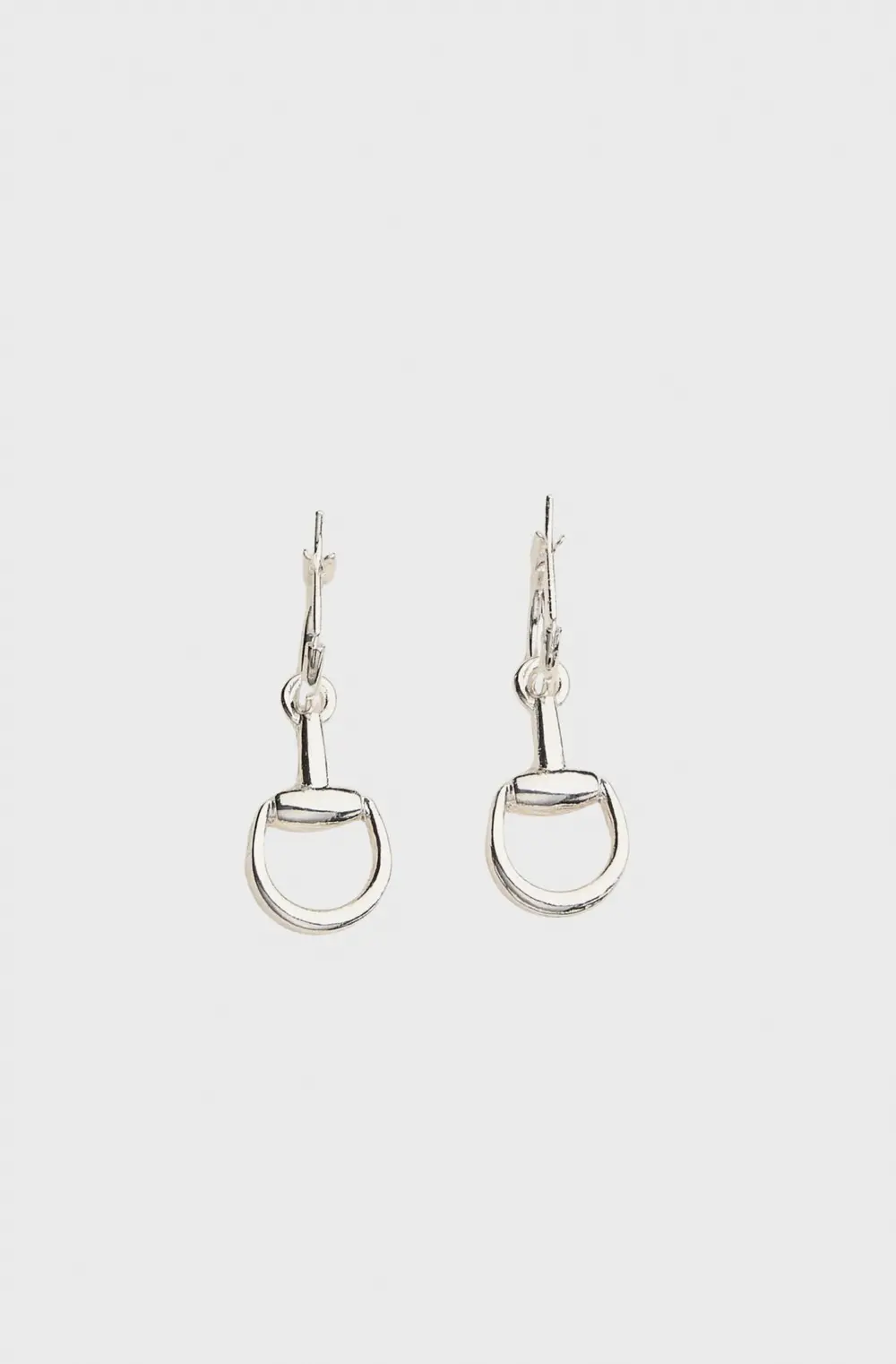 Hollis Bit Huggie Earrings - Silver