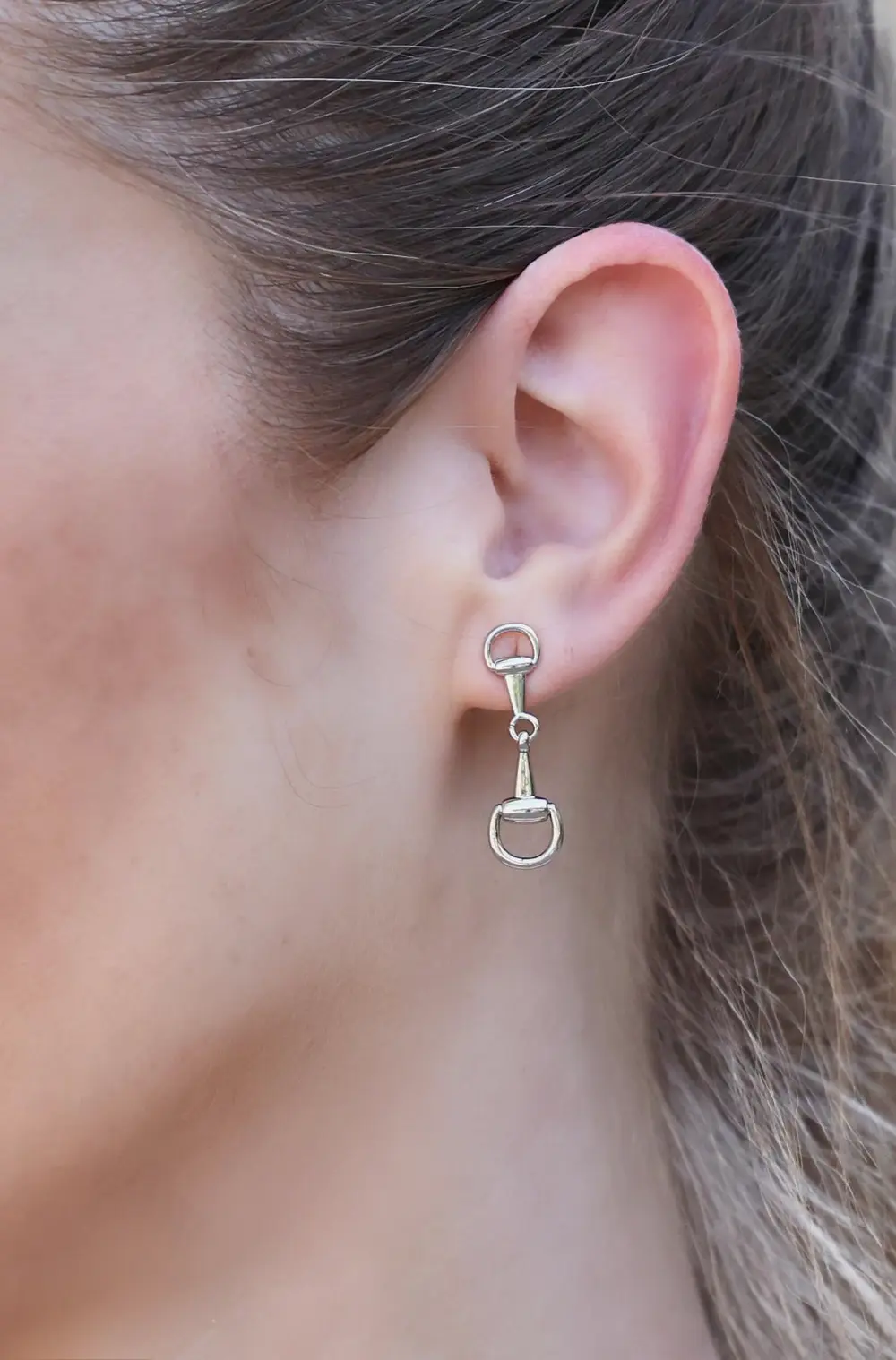 Madison Bit Earrings - Silver