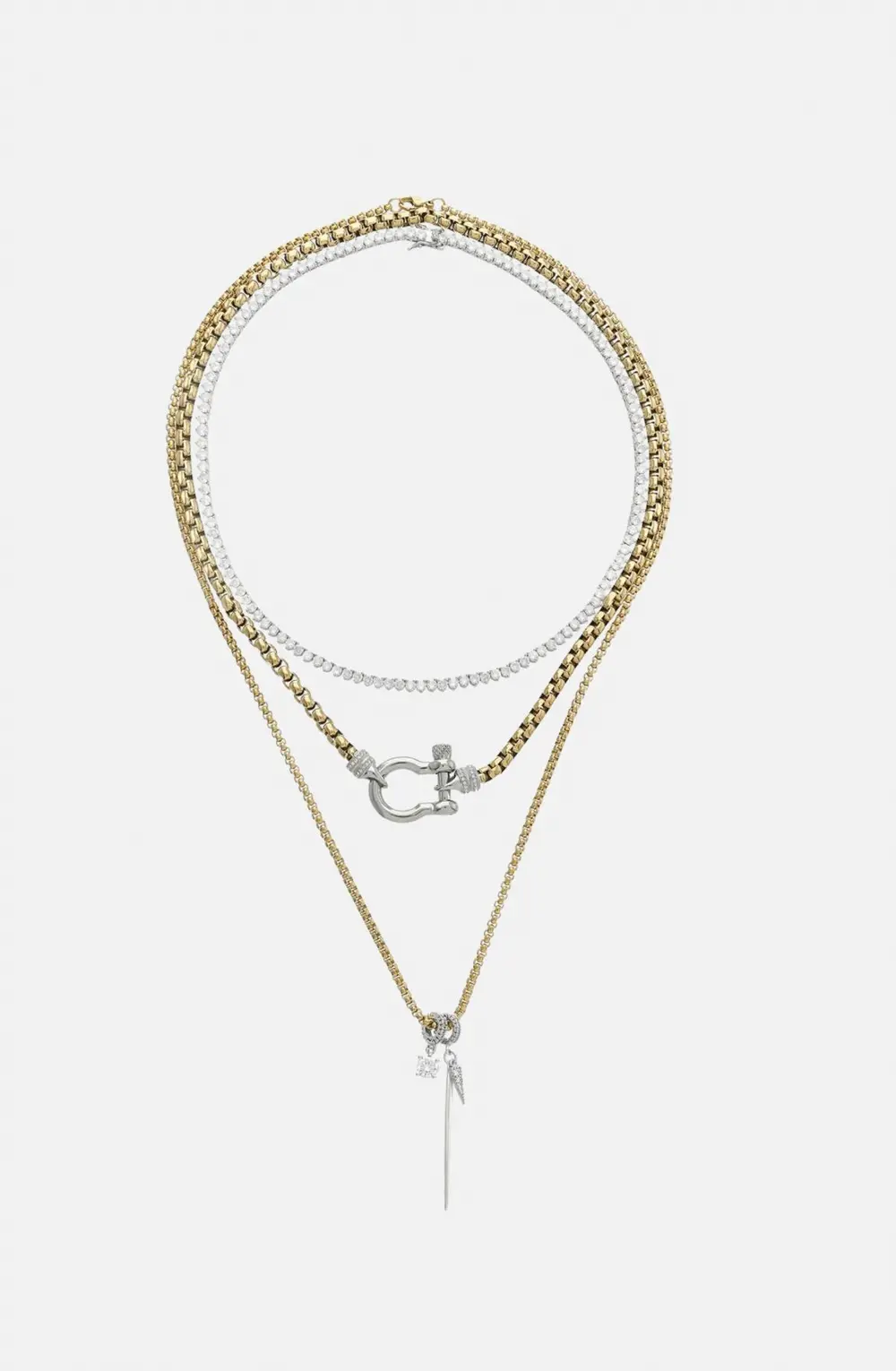 Herradura Tennis Layered Necklace Set