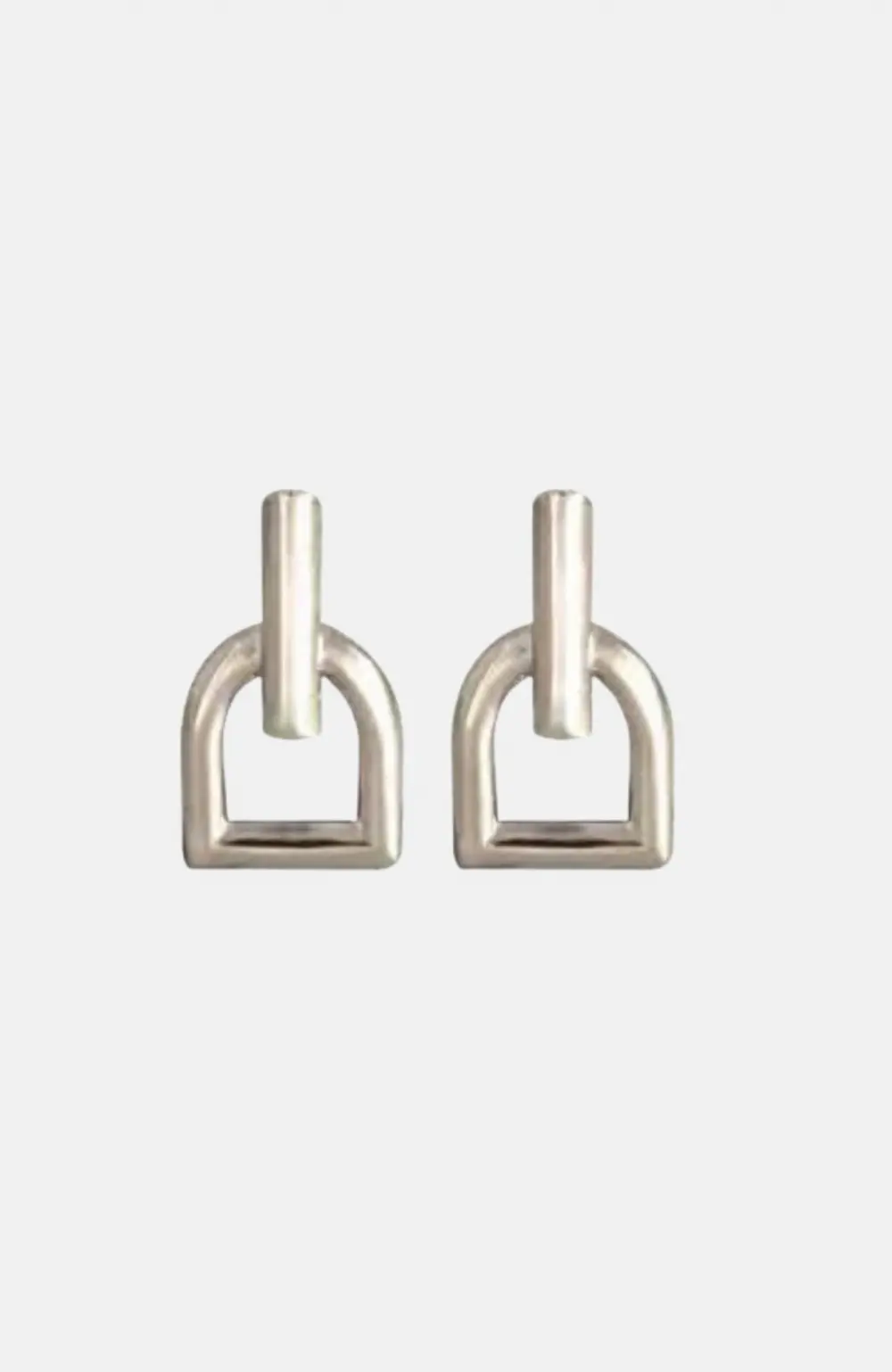 Hallie Stirrup Earrings - Silver