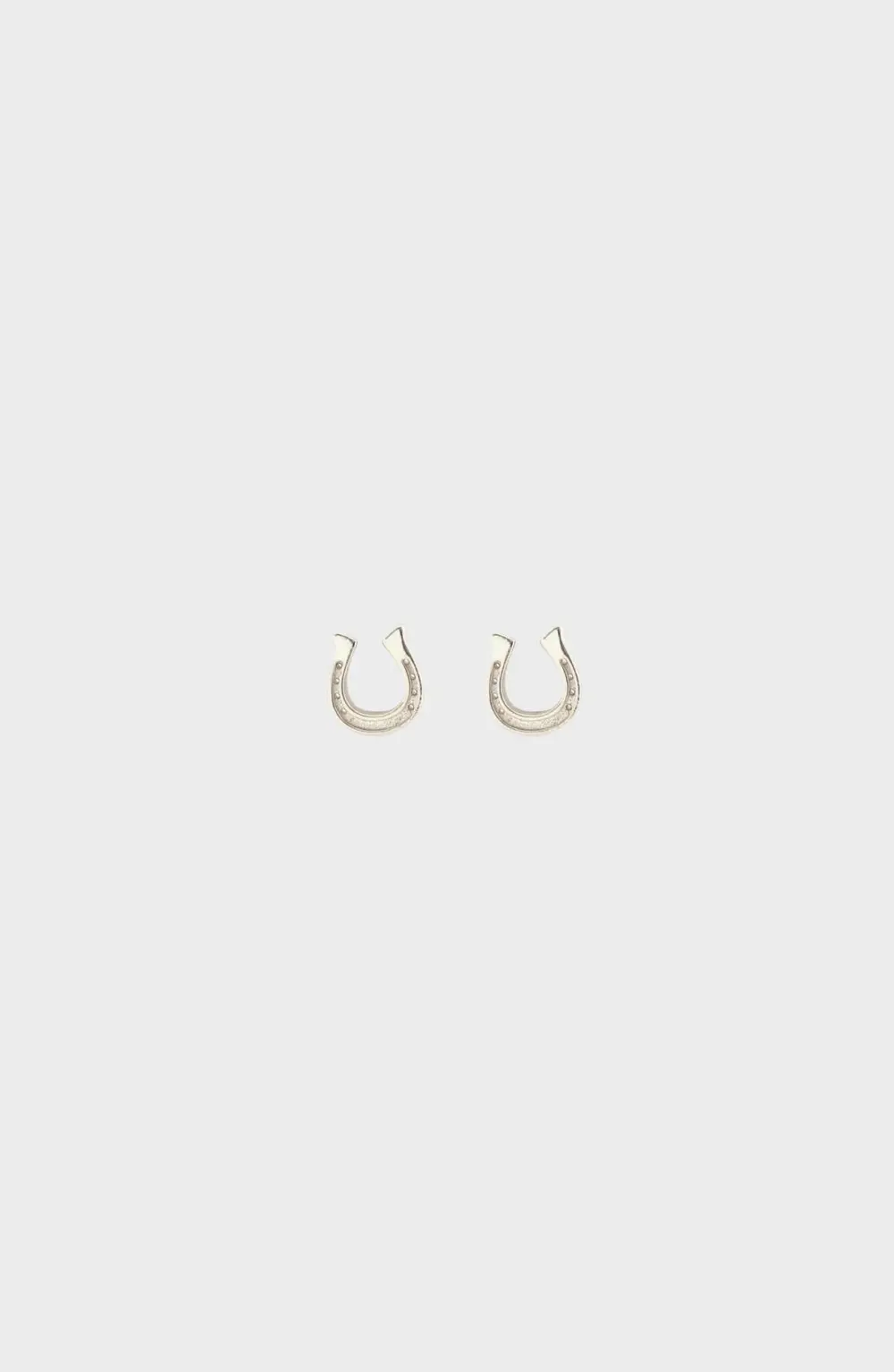 Horseshoe Stud Earrings - Silver