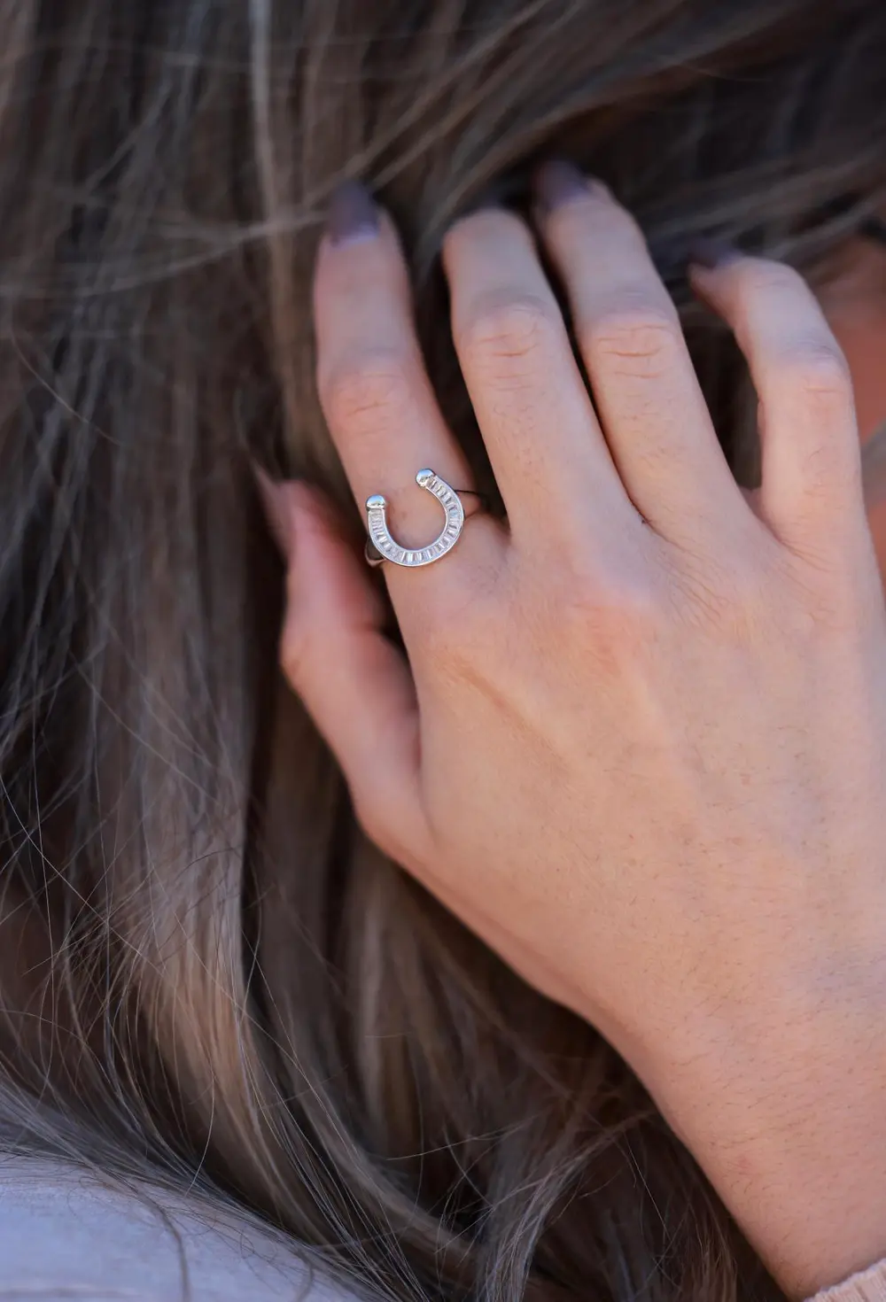 Devon Horseshoe Signet Ring - Silver