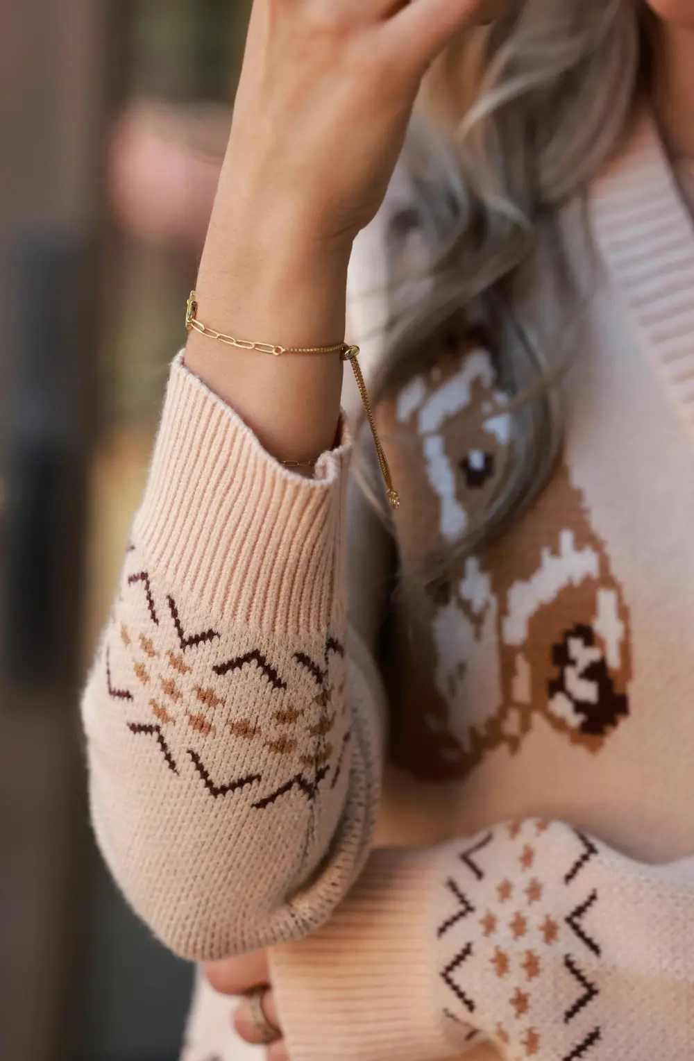 Corrina Horseshoe Pave Bracelet