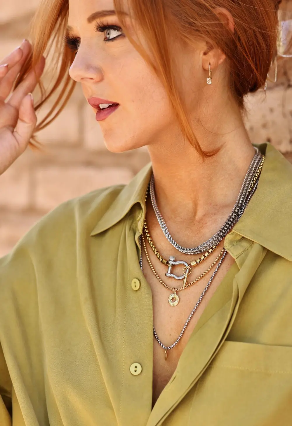 Herradura Burst Layered Necklace Set