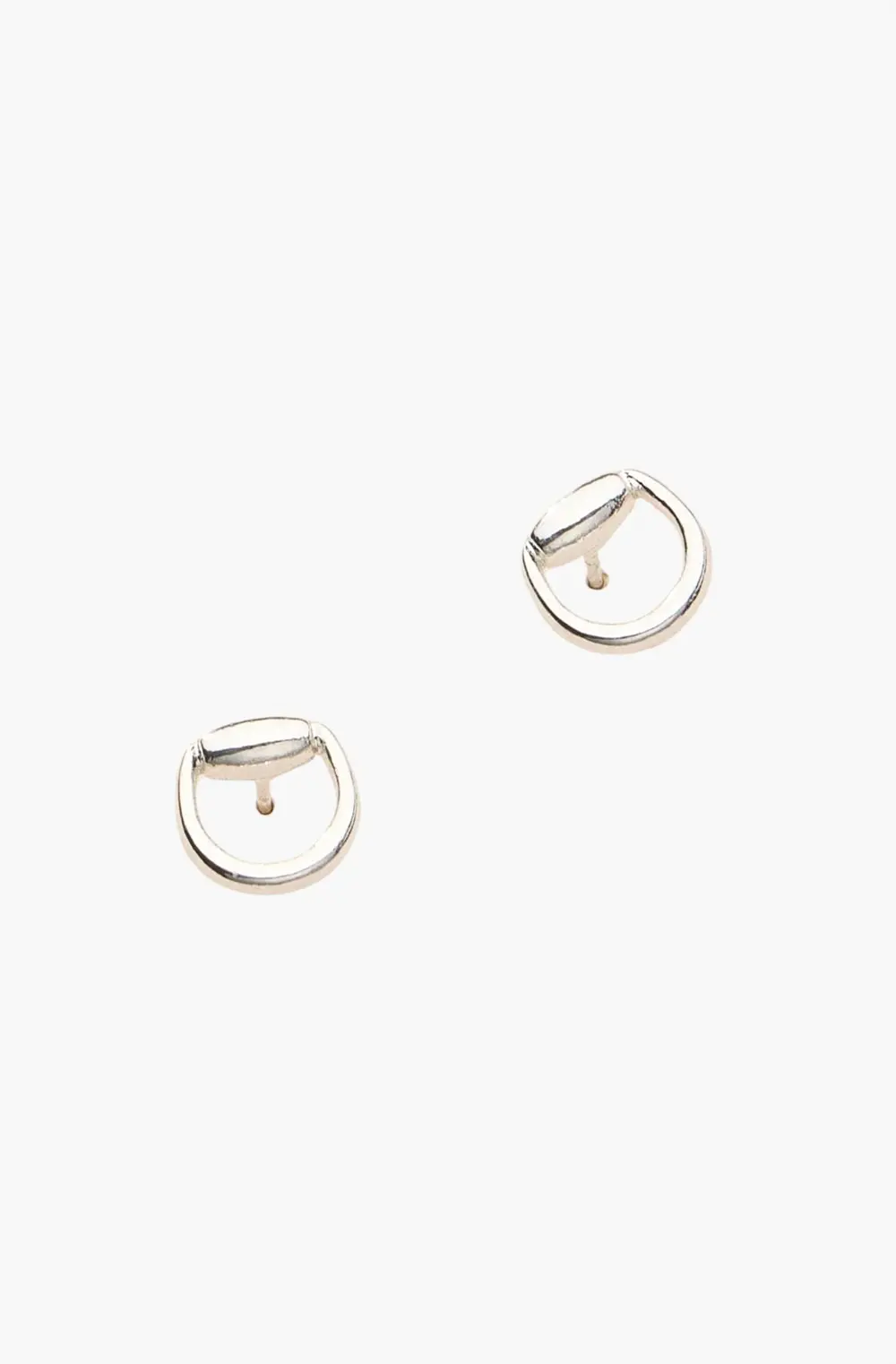 Hollis Bit Stud Earrings - Silver