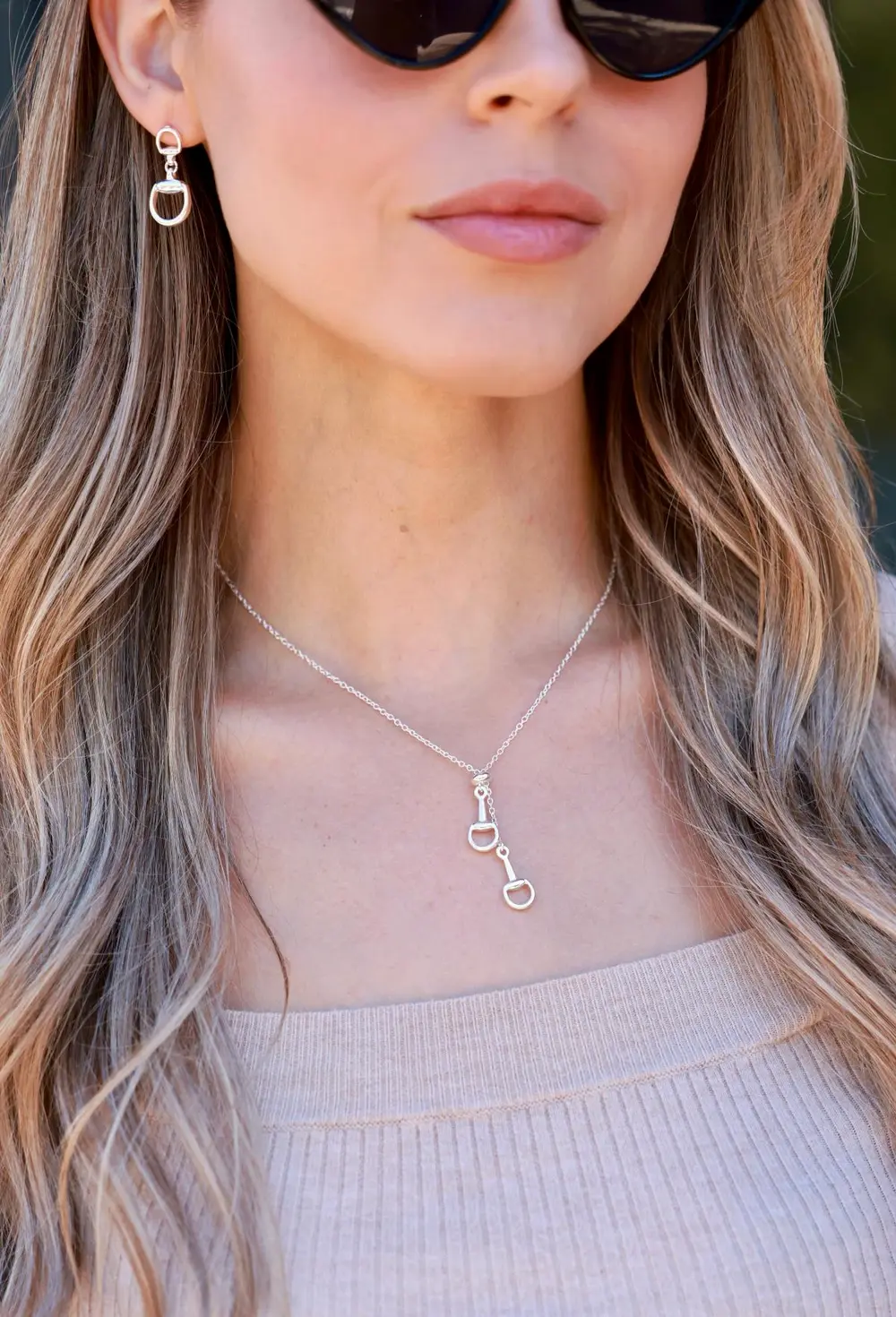 Hollis Bit Charm Necklace - Silver
