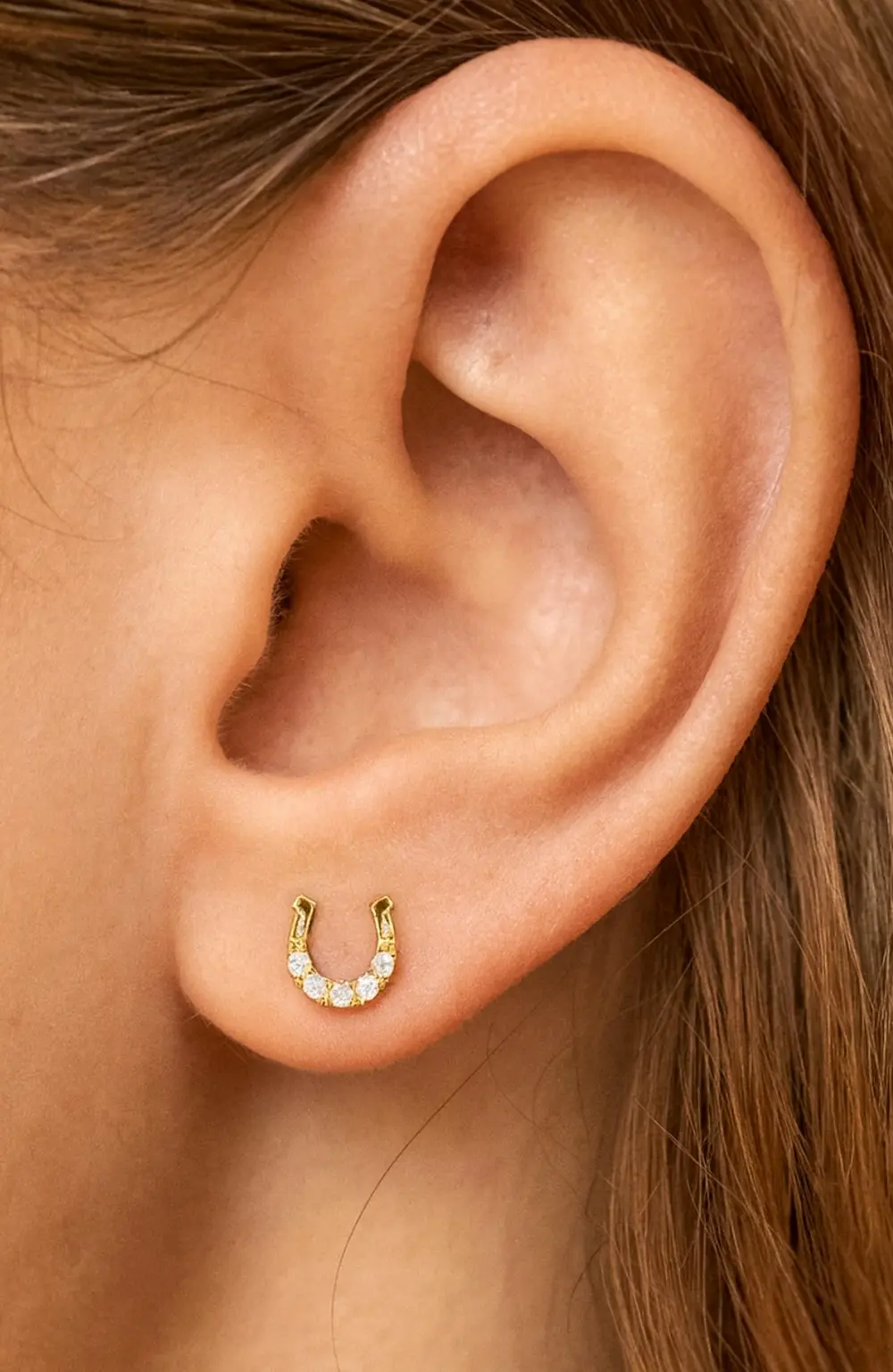 Montana Horseshoe Earring - Gold