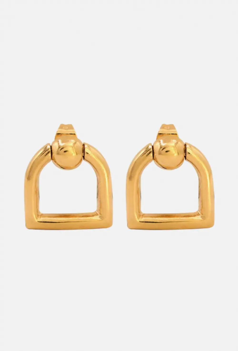 Maya Stirrup Earrings - Gold