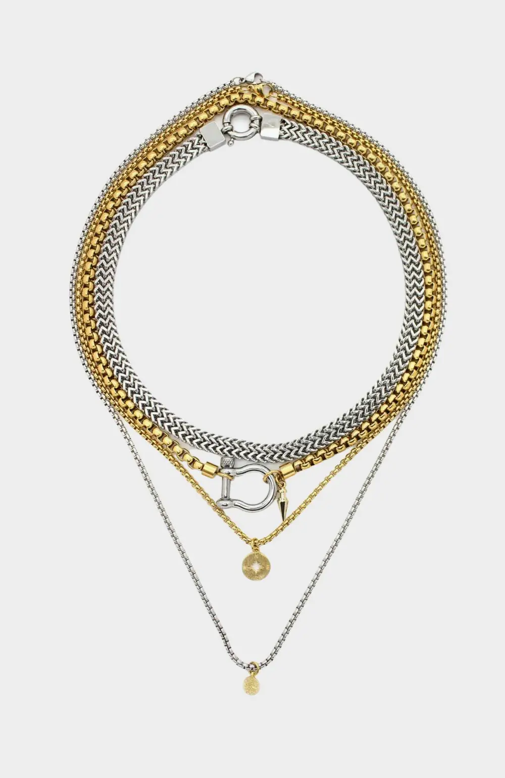 Herradura Burst Layered Necklace Set