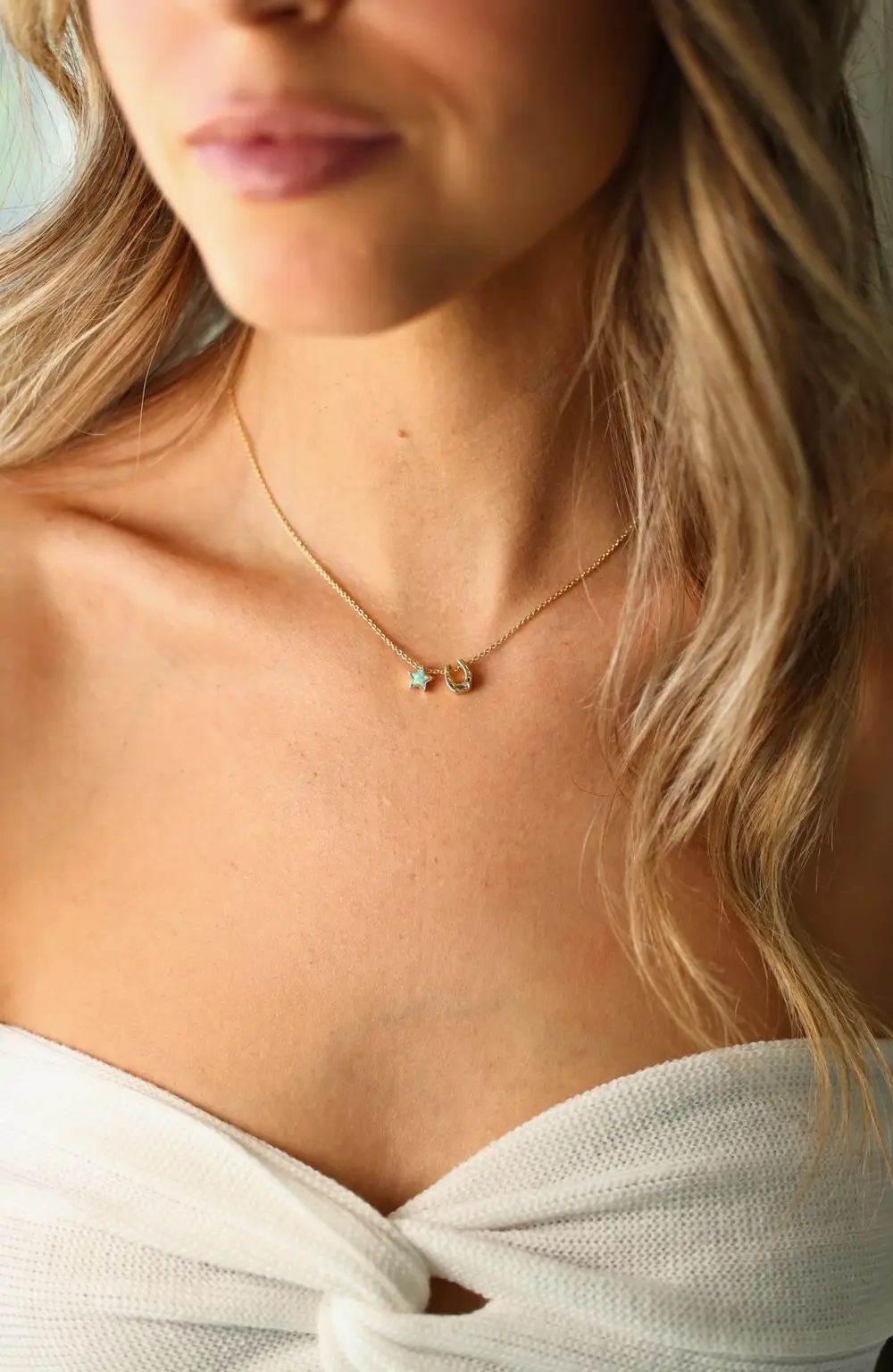 Lucky Gleam Horseshoe Necklace