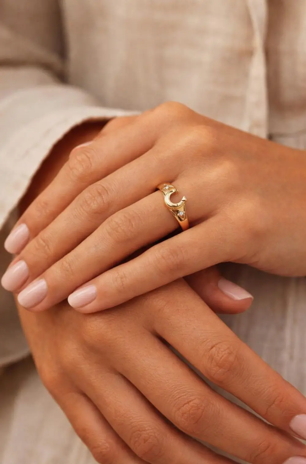 Lucky Horseshoe Signet Ring