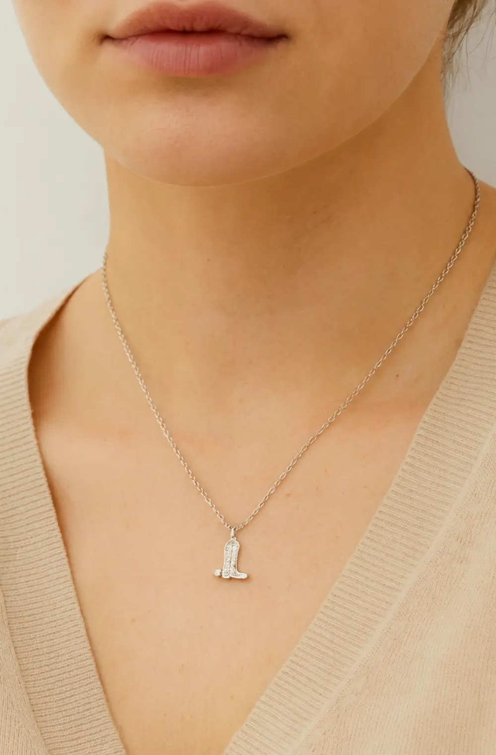 Sadie Boot Necklace - Silver