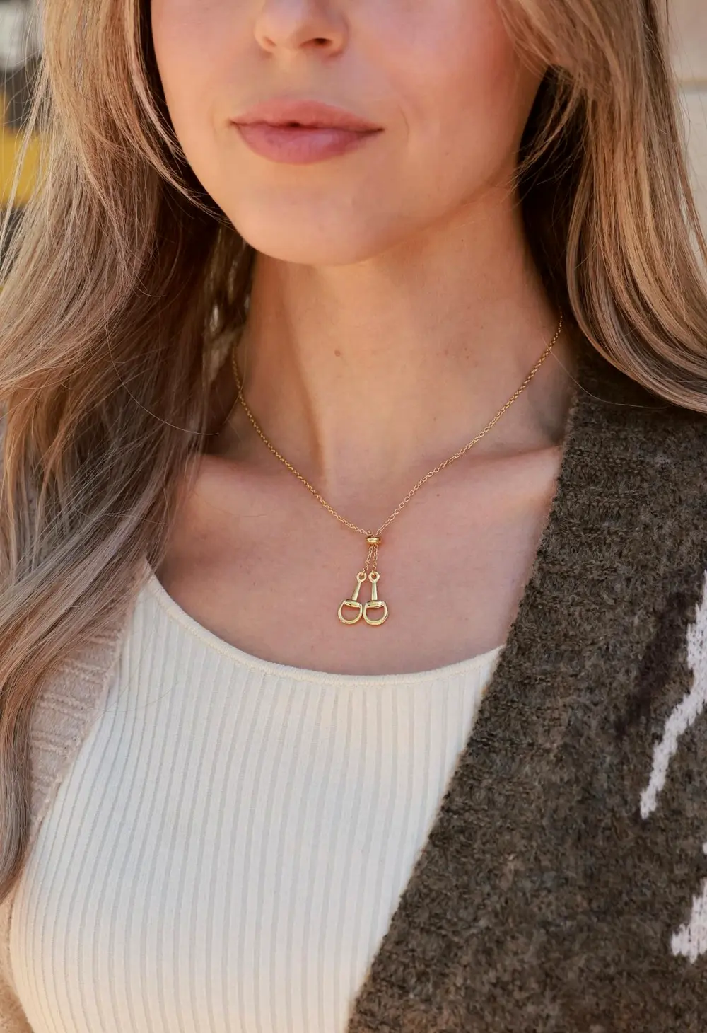 Hollis Bit Charm Necklace - Gold