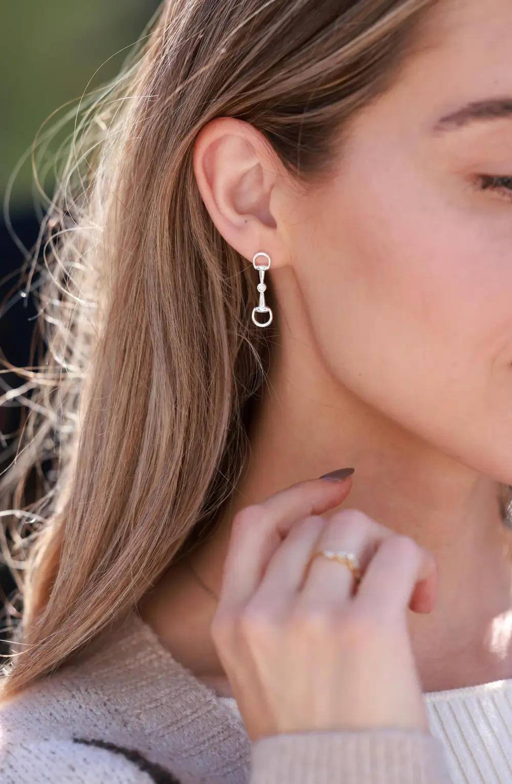 Hollis Bit Earrings - Silver