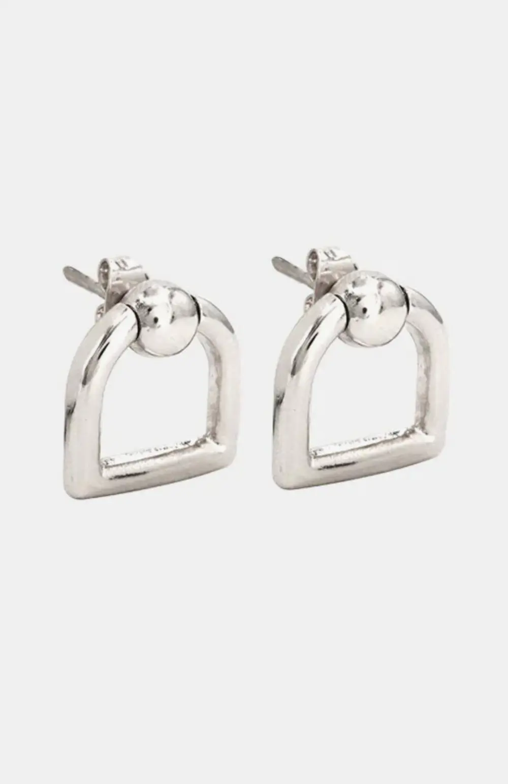 Maya Stirrup Earrings - Silver