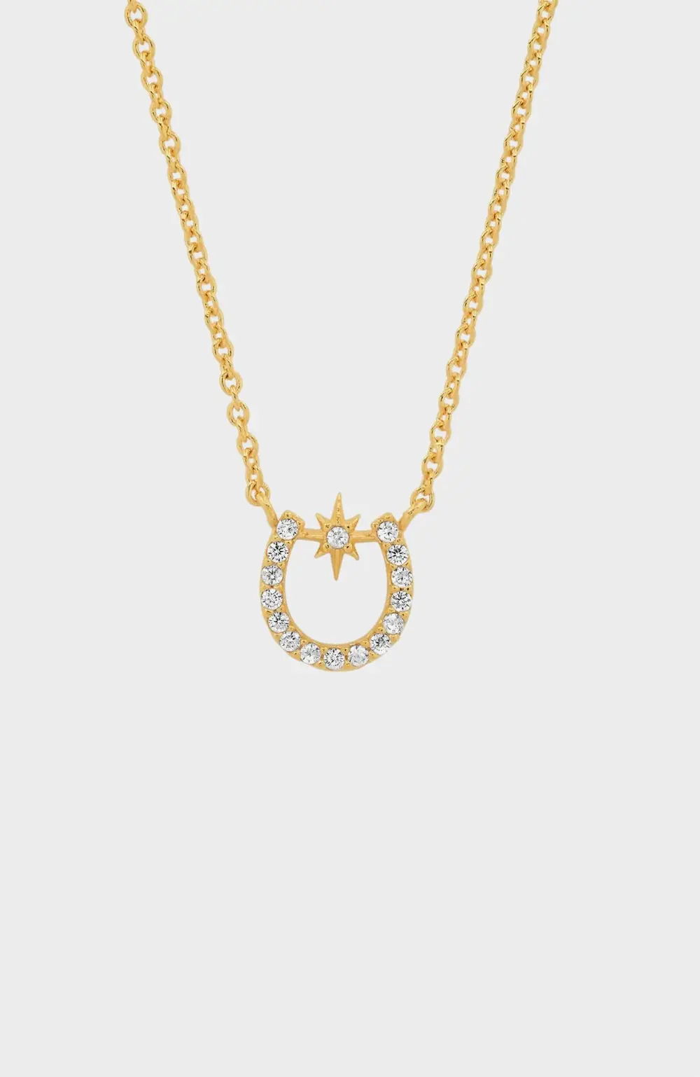 Lucky Starlight Horseshoe Necklace - Gold