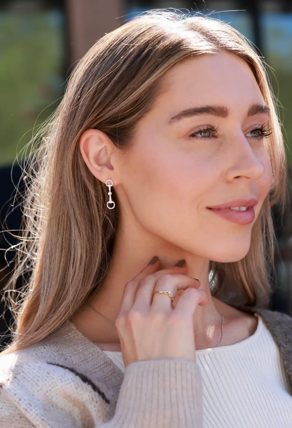 Hollis Bit Earrings - Silver