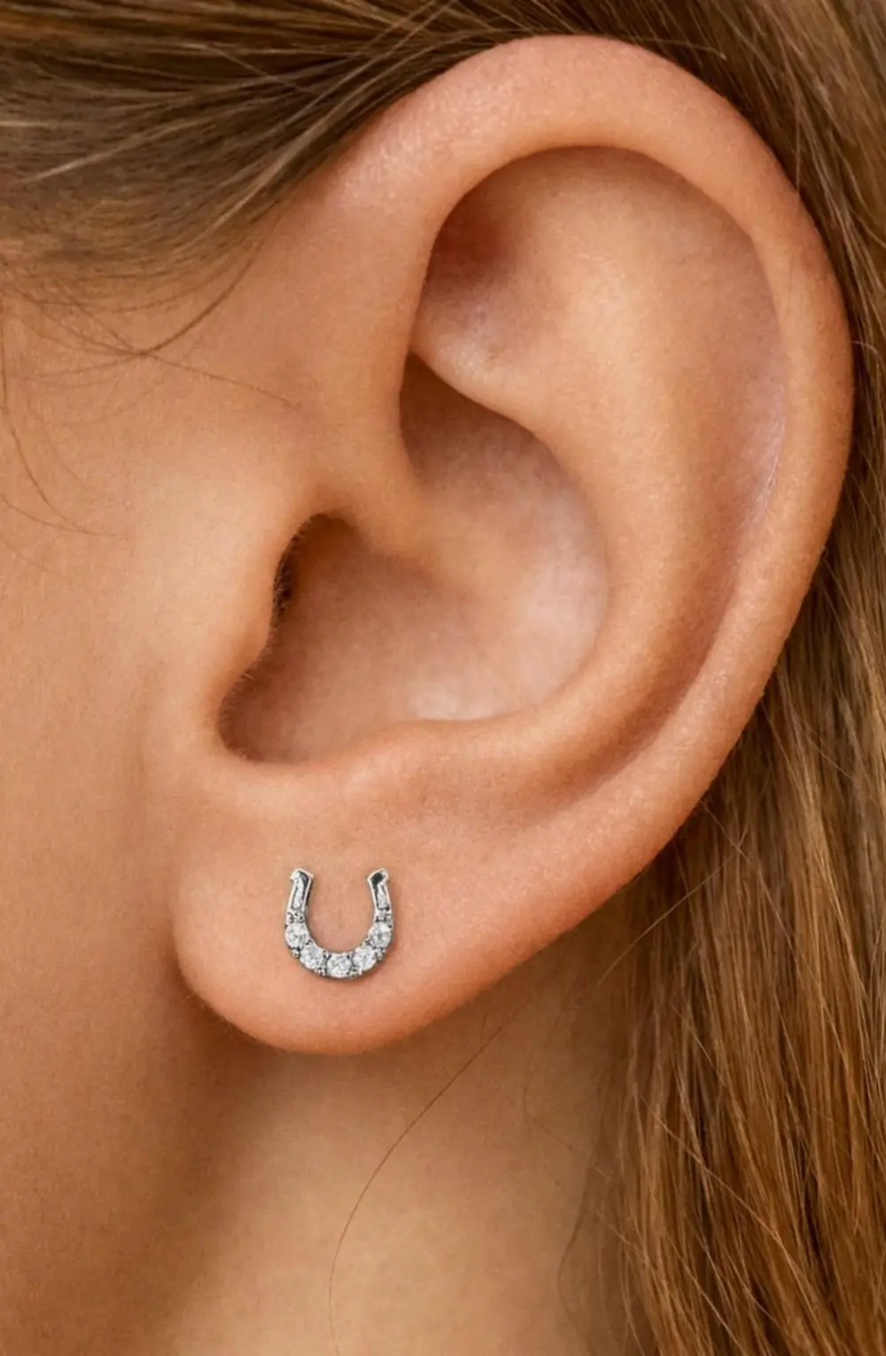 Montana Horseshoe Earring - Silver