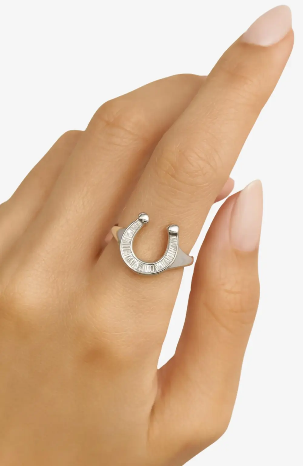 Devon Horseshoe Signet Ring - Silver