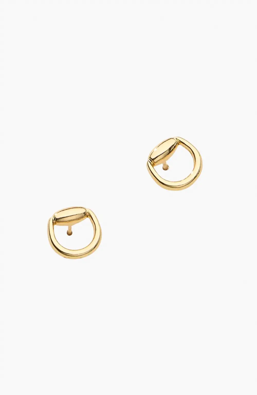 Hollis Bit Stud Earrings - Gold