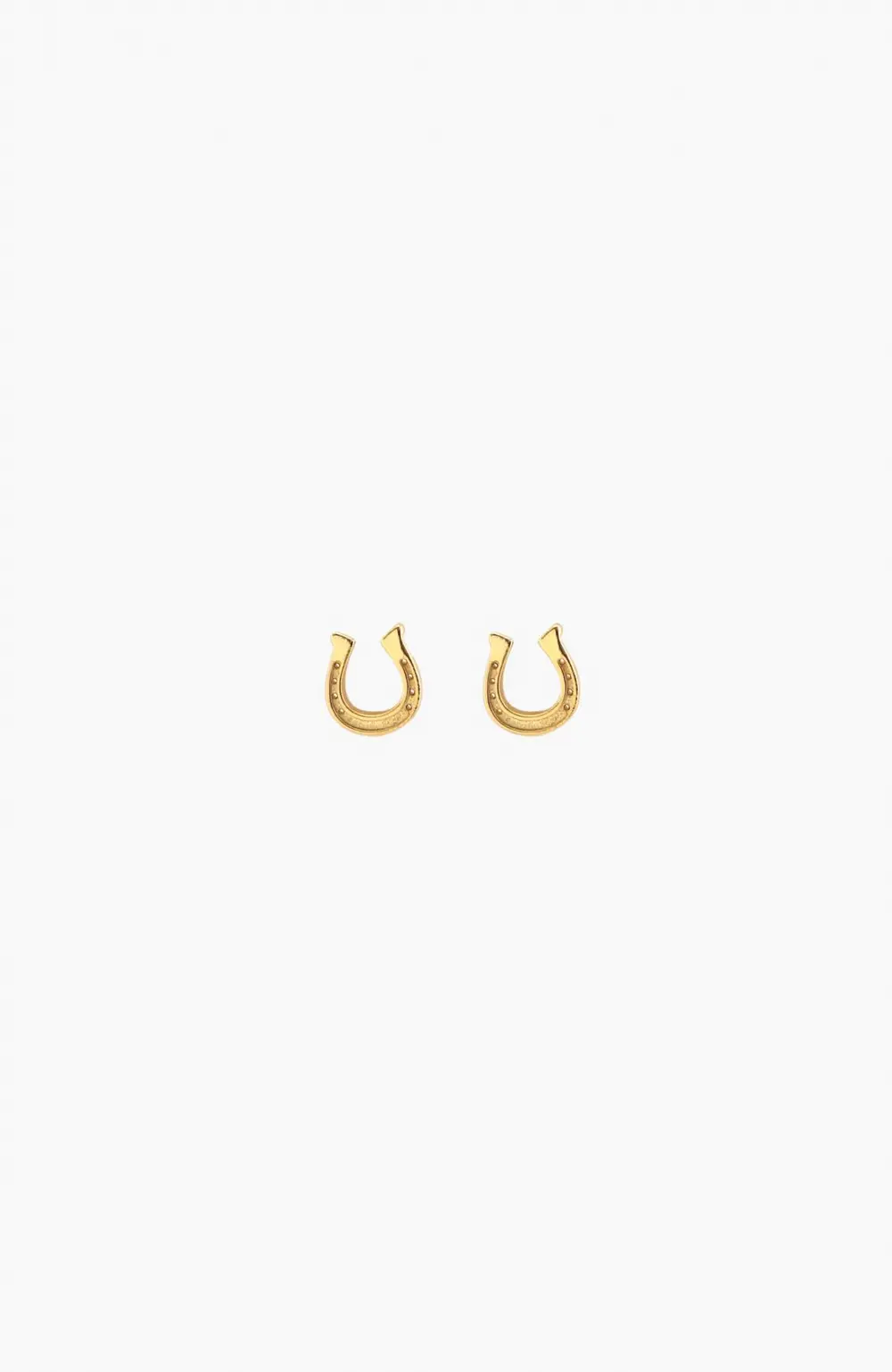 Horseshoe Stud Earrings - Gold