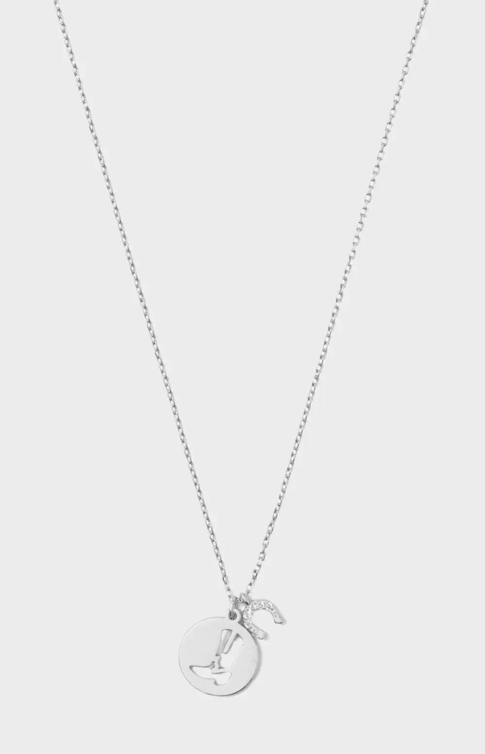 Nellie Horseshoe Necklace - Silver