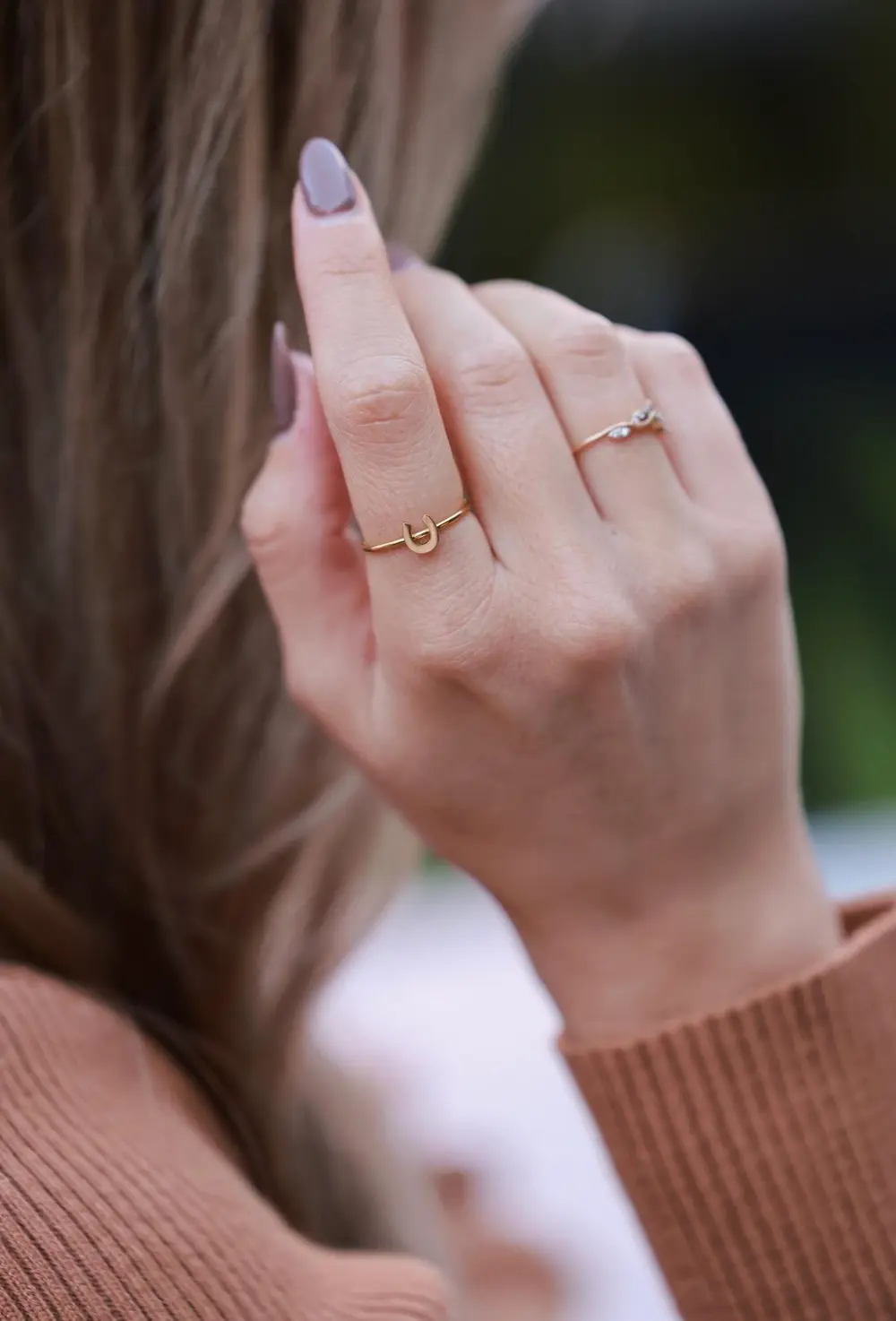 Horseshoe Stacking Ring - Gold