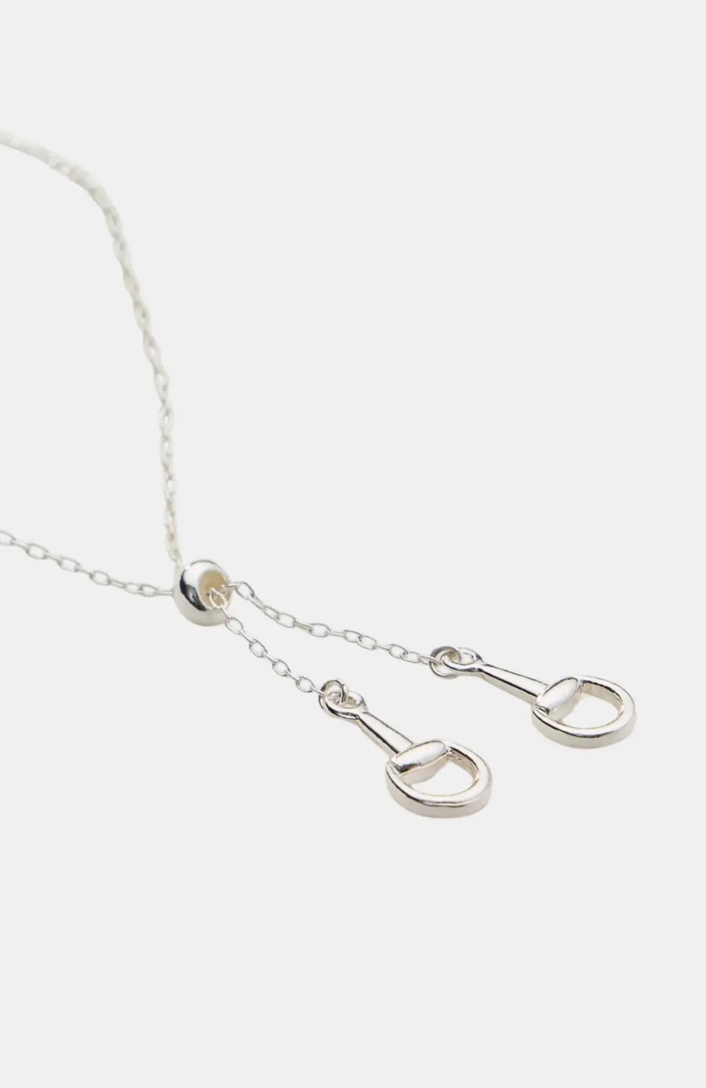 Hollis Bit Charm Necklace - Silver