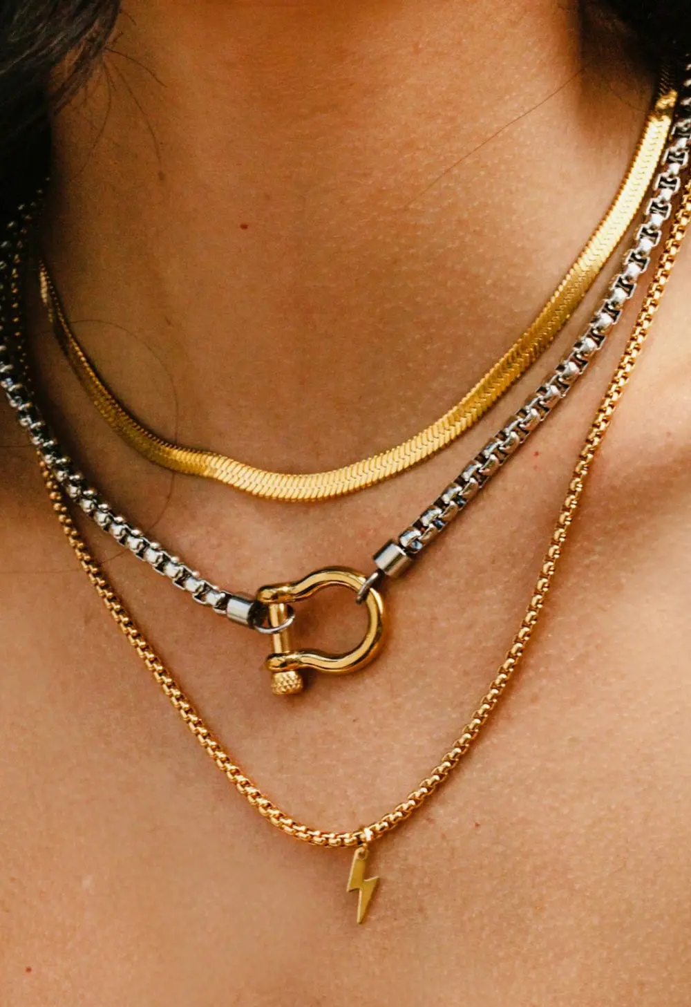 Herradura Snake Layered Necklace Set