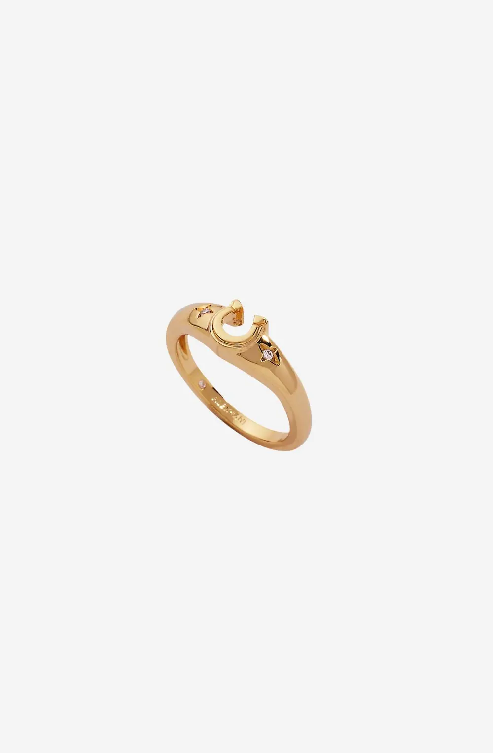 Lucky Horseshoe Signet Ring