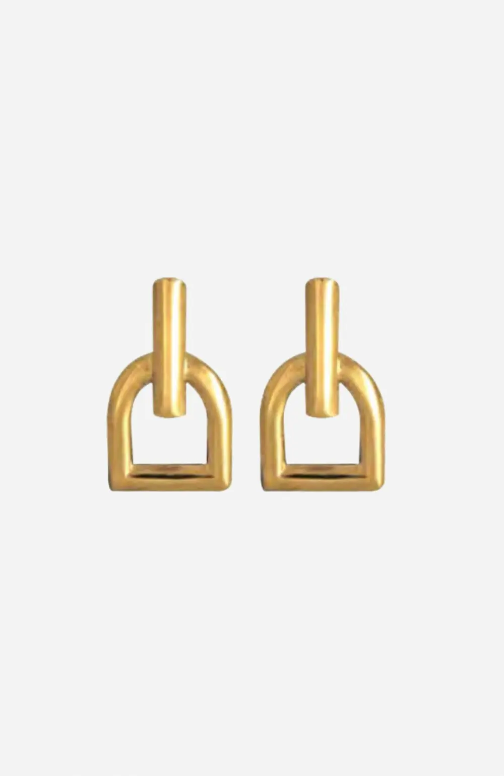 Hallie Stirrup Earrings - Gold