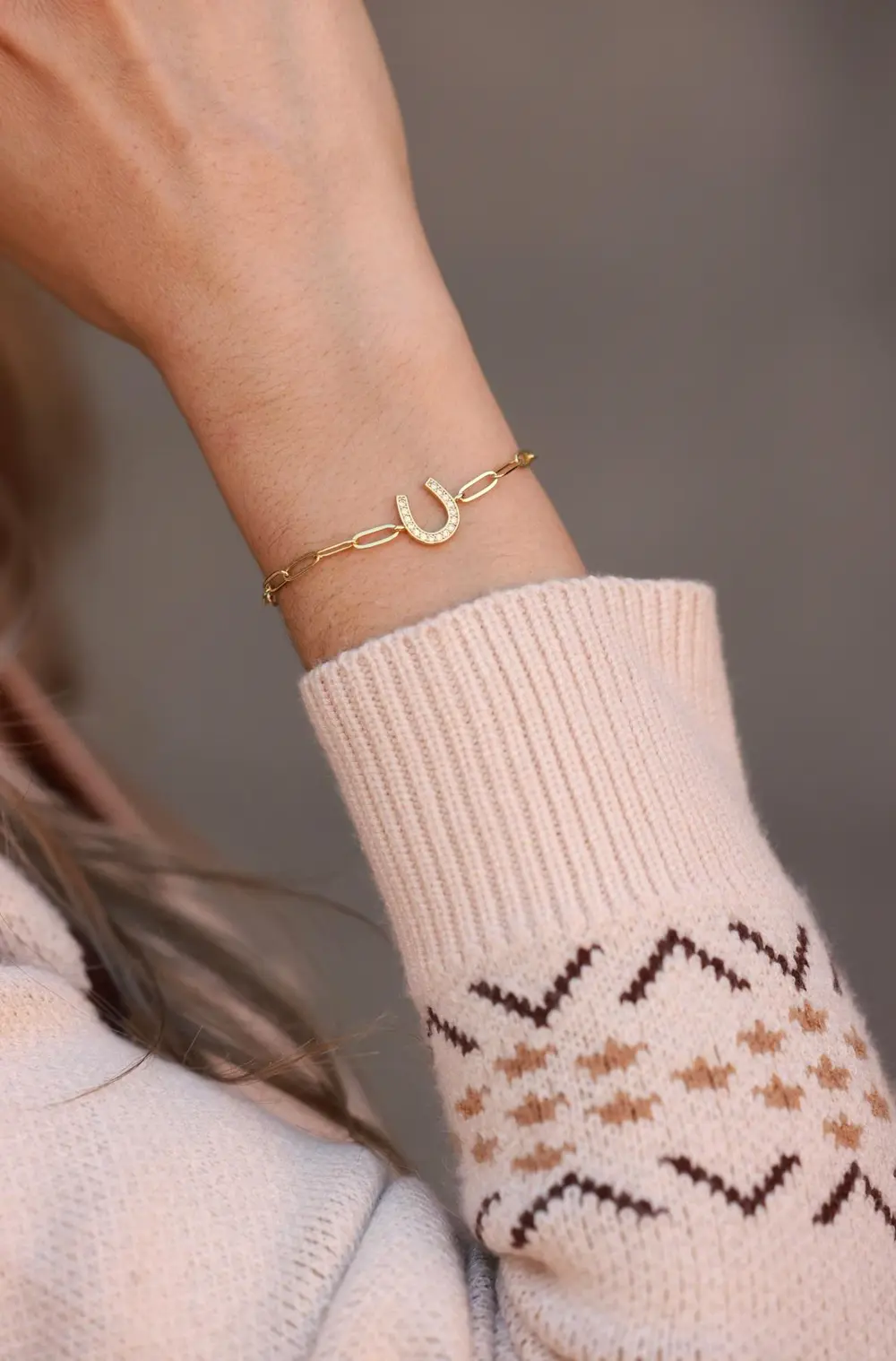 Corrina Horseshoe Pave Bracelet