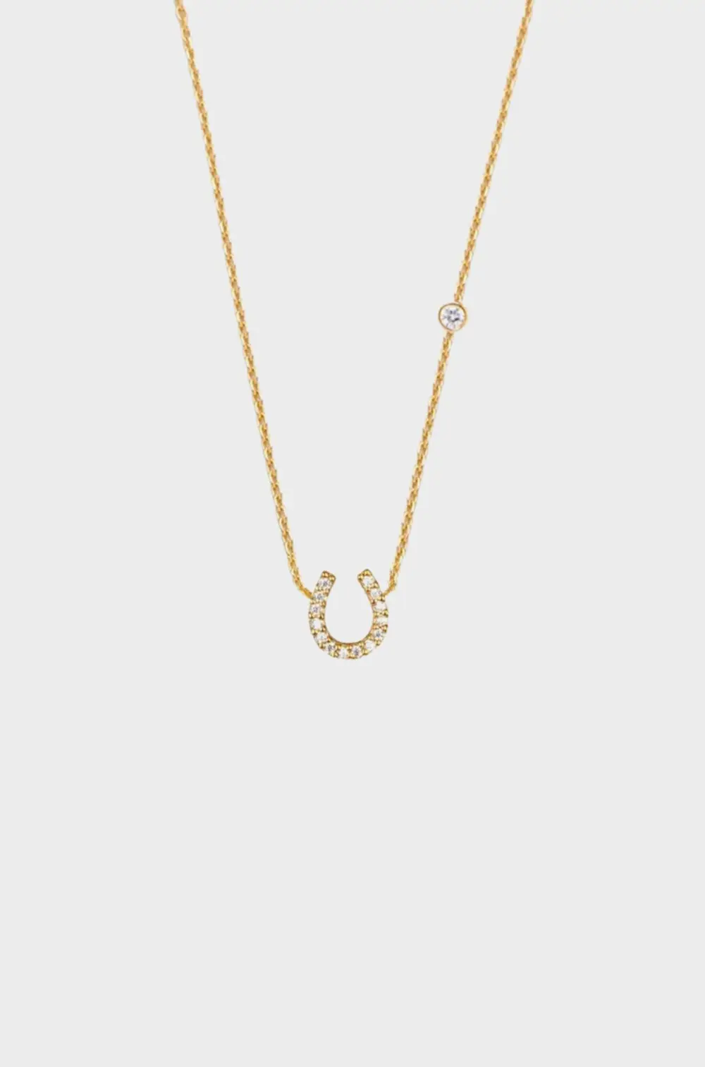 Gemma Horseshoe Necklace - Gold