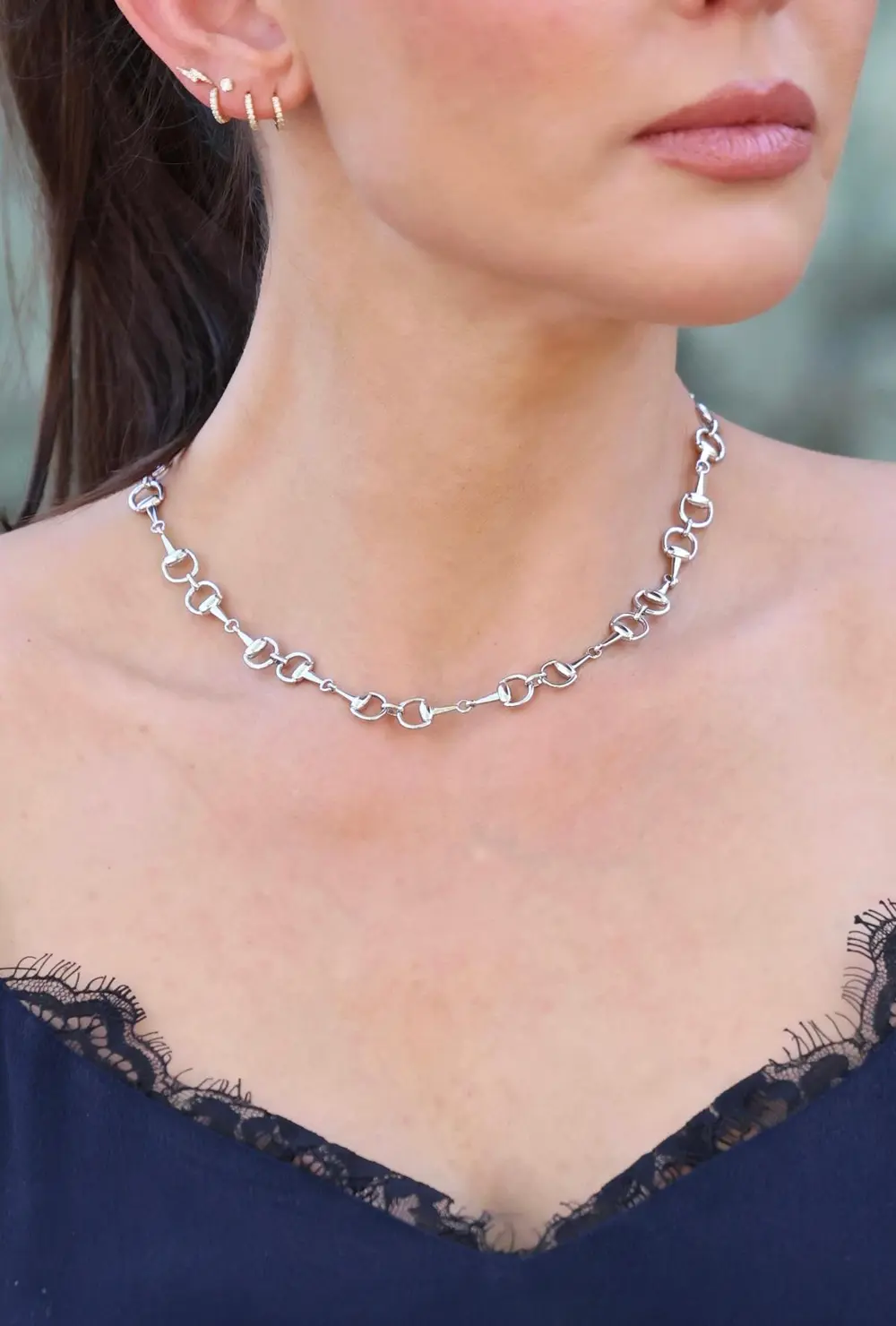 Madison Bit Necklace - Silver